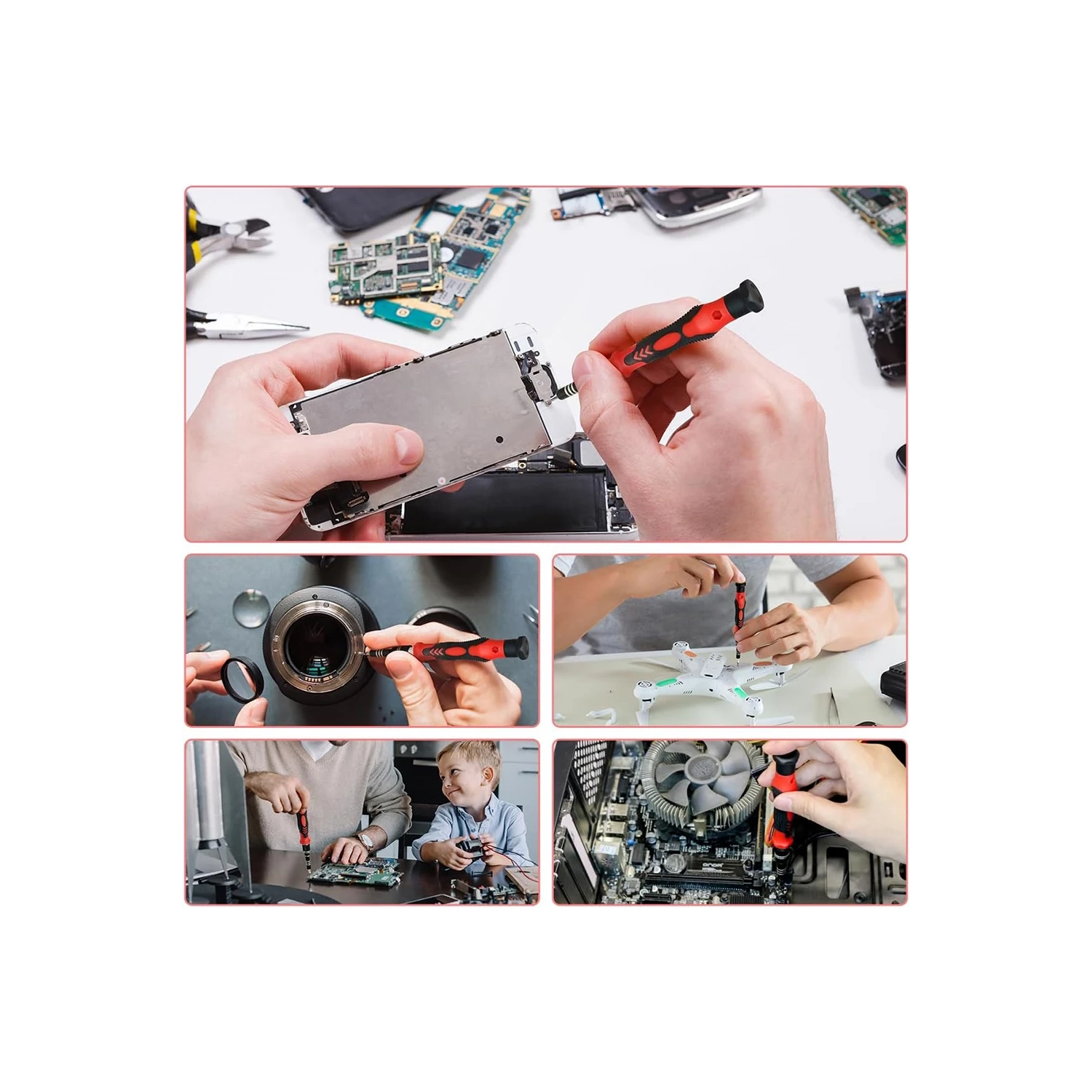 115-in-1 watch computer mobile phone disassembly repair hardware tool screwdriver combination set manual magnetic repair tool kit, computer, IPhone,