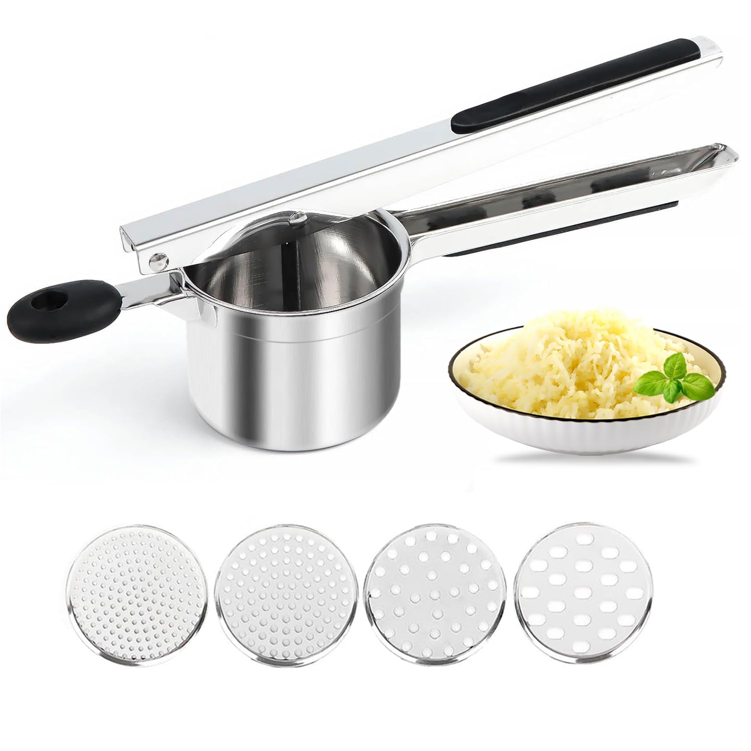Manual Juicer and Potato Masher, Stainless Steel Fruit Crusher for Juice and Mashed Potatoes