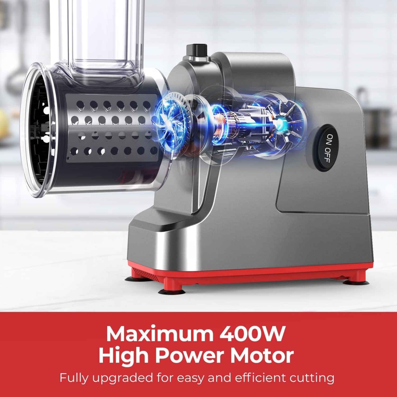 Coupe-légumes électrique avec 5 lames, trancheuse à salade et outil à julienne pour la cuisine