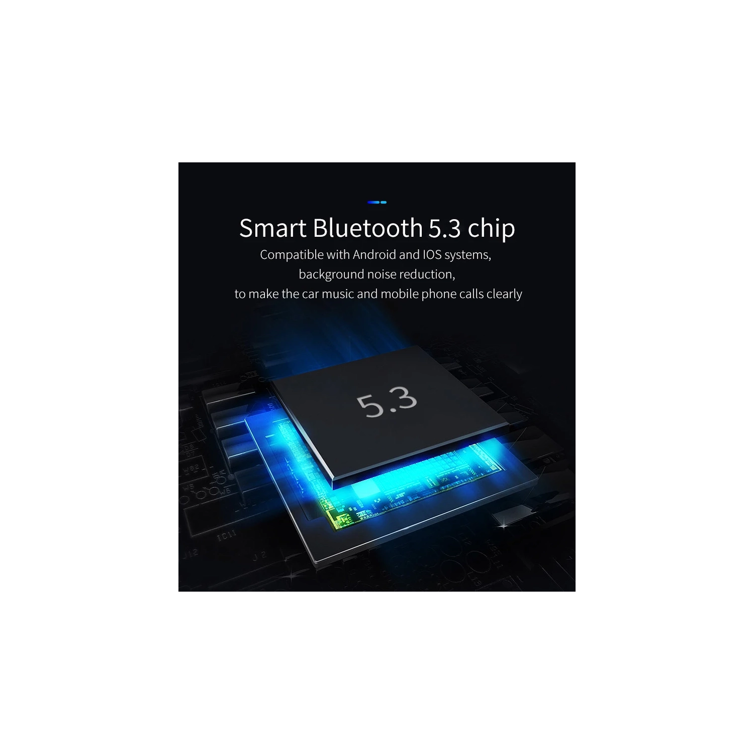 QC3.0 fast charging car Bluetooth, MP3 hands-free player, FM transmitter atmosphere light hands-free FM transmission stereo music player car charger