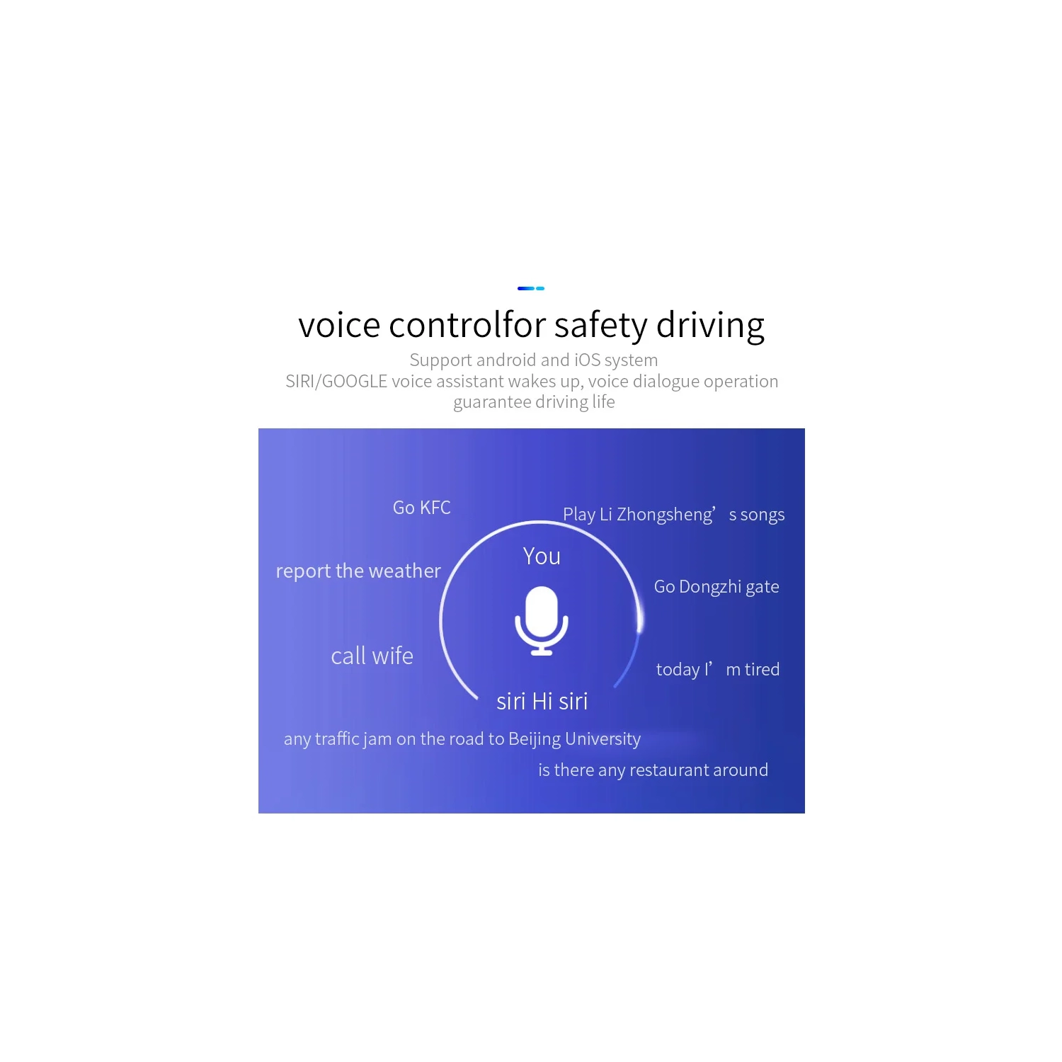 QC3.0 fast charging car Bluetooth, MP3 hands-free player, FM transmitter atmosphere light hands-free FM transmission stereo music player car charger