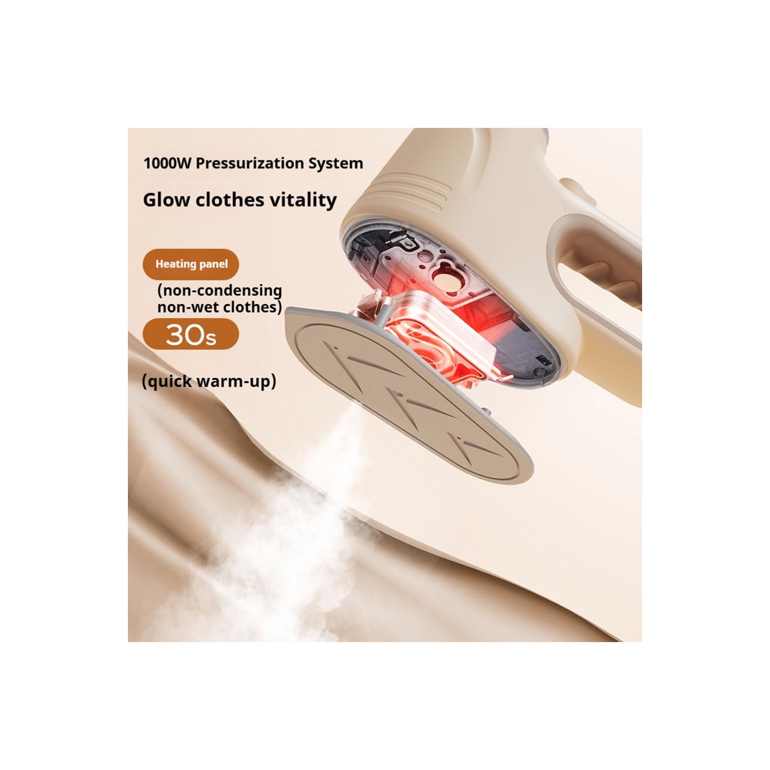 Défroisseur à vapeur sous vide, défroisseur à vapeur portatif pour éliminer instantanément les plis à la maison ou en voyage