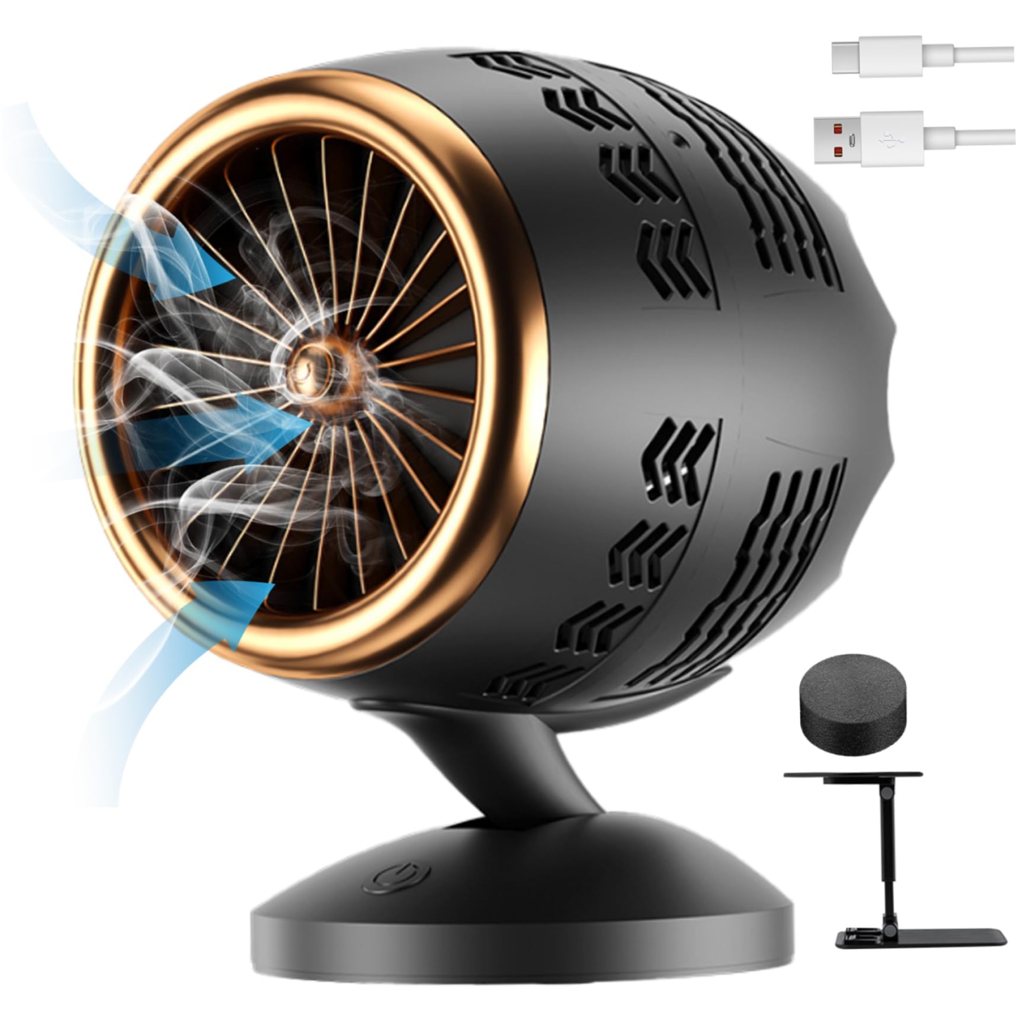 Desktop Range Hood with Filter Sponge USB 360° Rotary Portable Range Hood Height Angle Adjustable Low Noise Detachable Washable Desktop