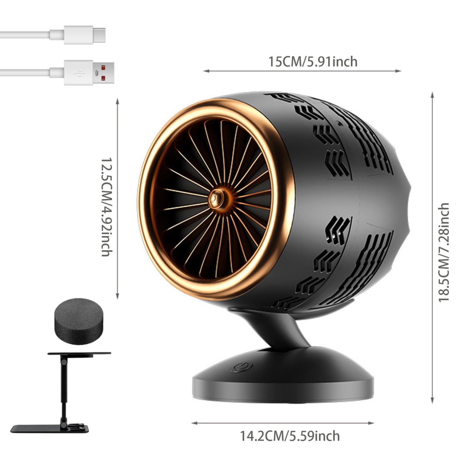 Desktop Range Hood with Filter Sponge USB 360° Rotary Portable Range Hood Height Angle Adjustable Low Noise Detachable Washable Desktop