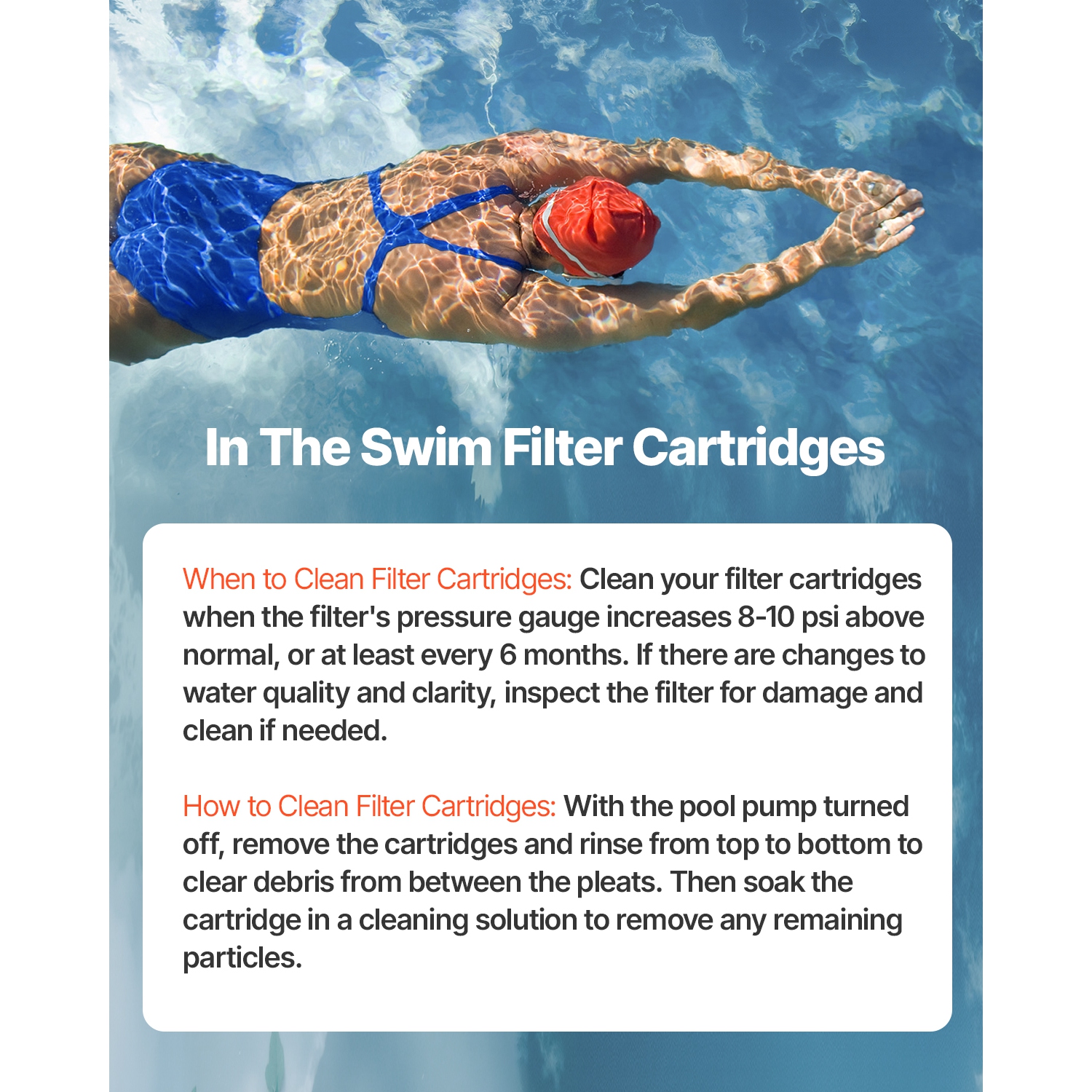 VEVOR 4x 105 Sq. Ft Pool Filter Cartridge, Spa Hot Tub Filter Cartridge Replacement, Compatible with Pentair CCP320, Pleatco PCC80-PAK4l, Secure for