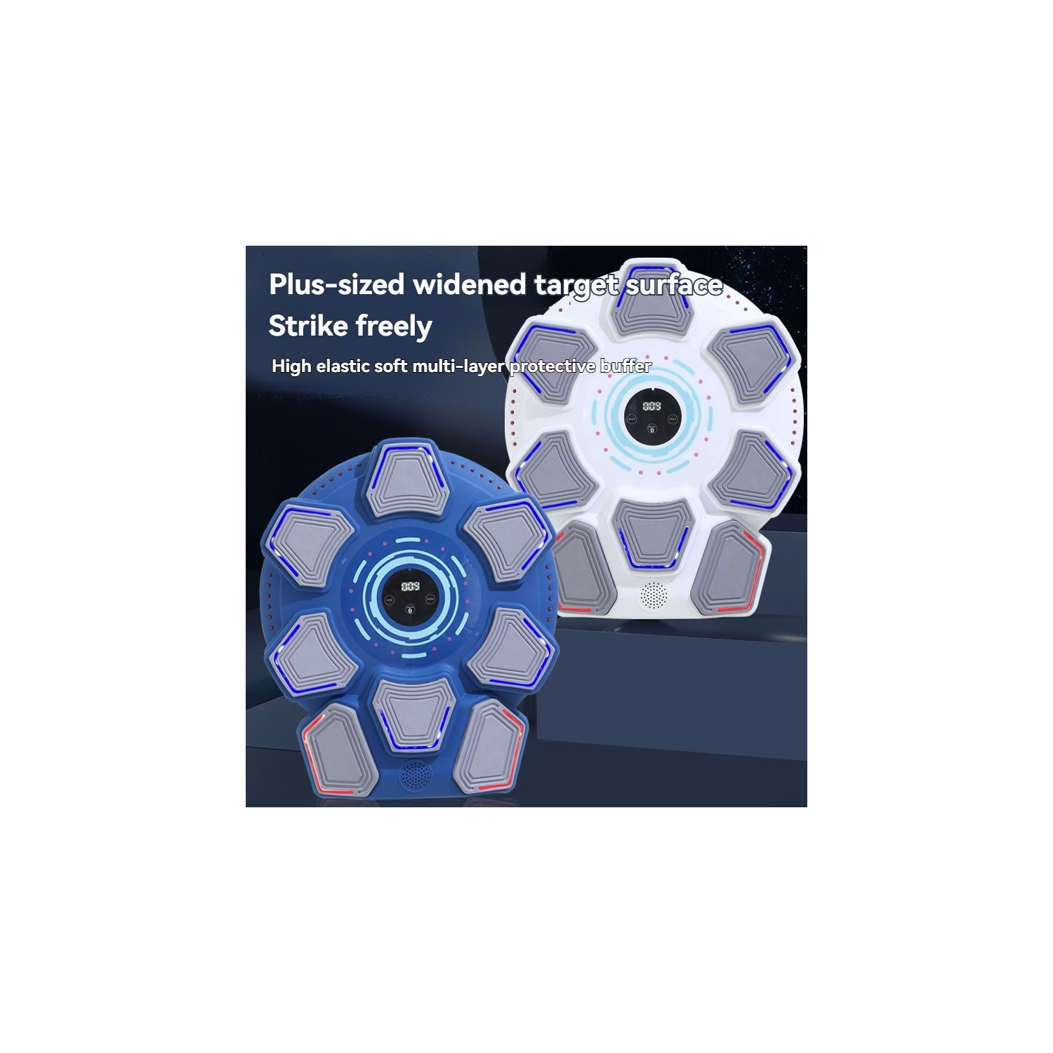 Machine de boxe de musique Bluetooth Home Wall Target Trainer adulte enfant sac de sable Home Fitness boxe cible blanche