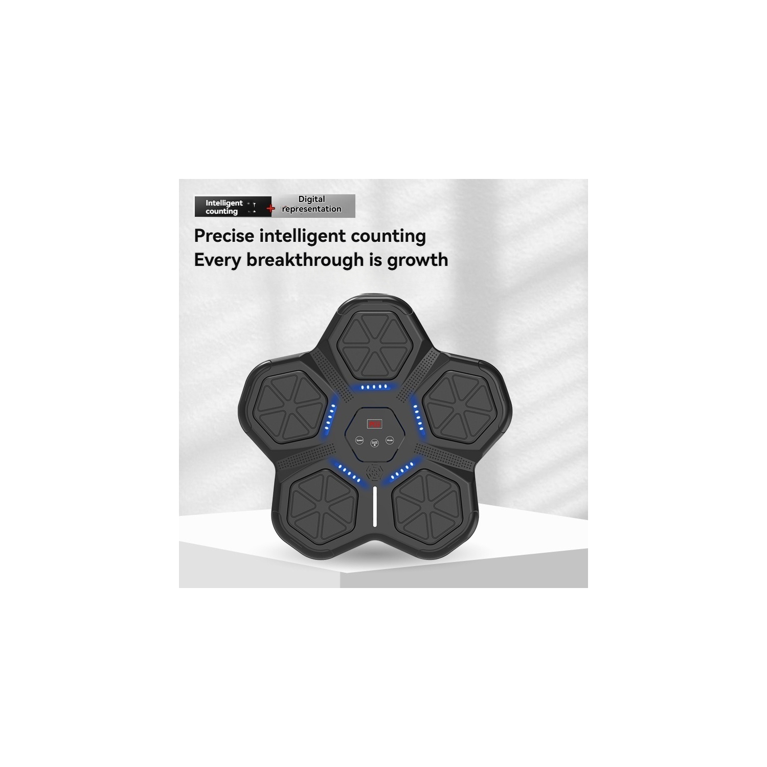 Machine à boxe de musique Équipement de mise en forme intelligent Bluetooth RGB Comptage cible 9 modes de boxe/Universel pour enfants et