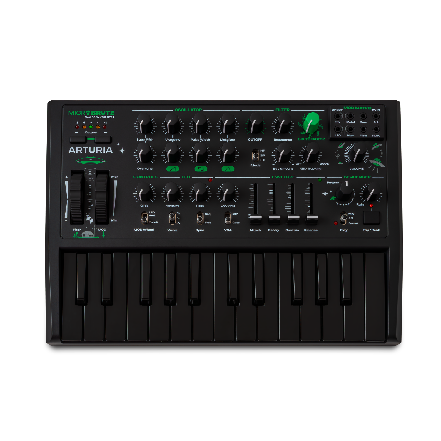 Synthétiseur analogique OVNI Micro Brute d'Arturia - Édition limitée