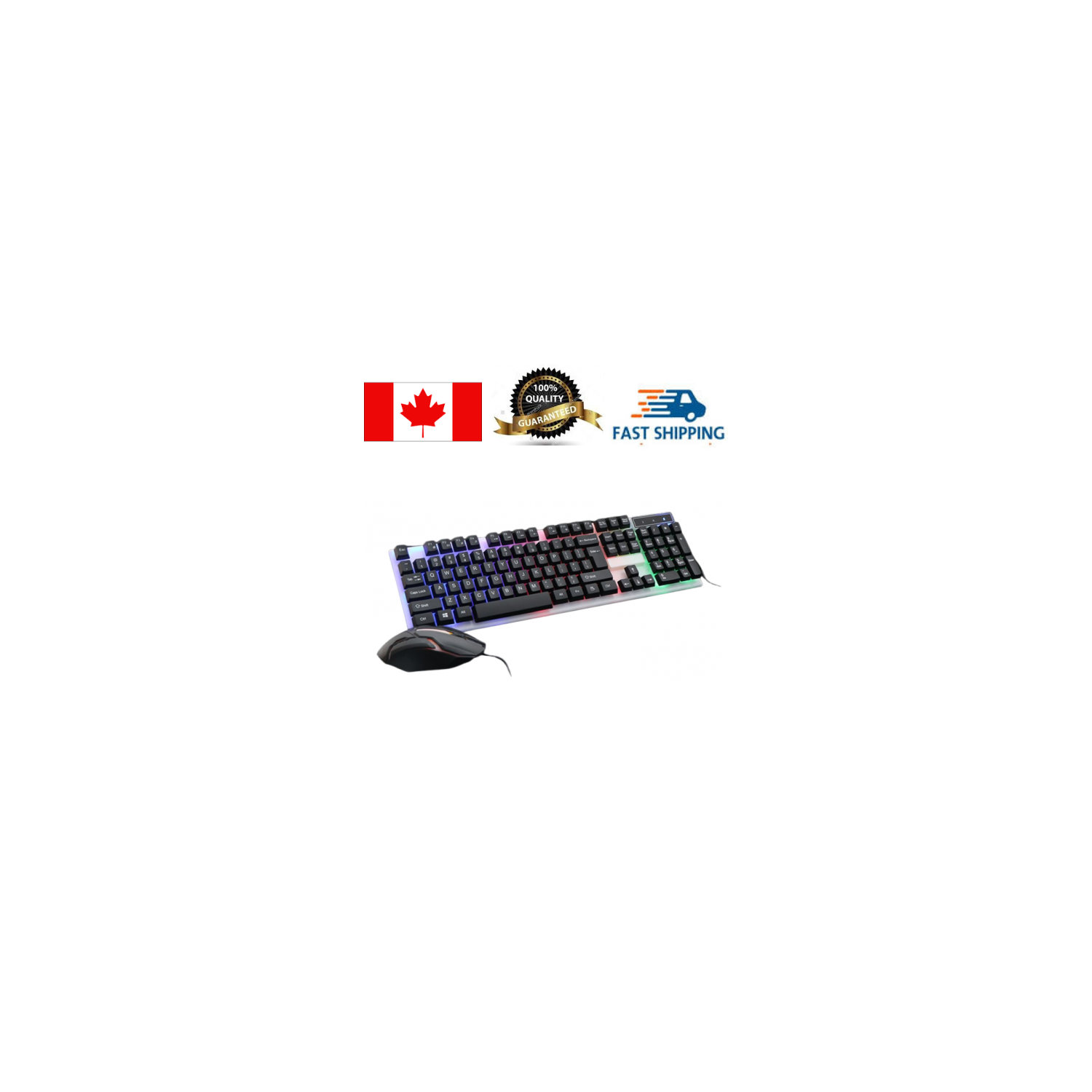 K158 Backlit USB Gaming Keyboard and Mouse Combo