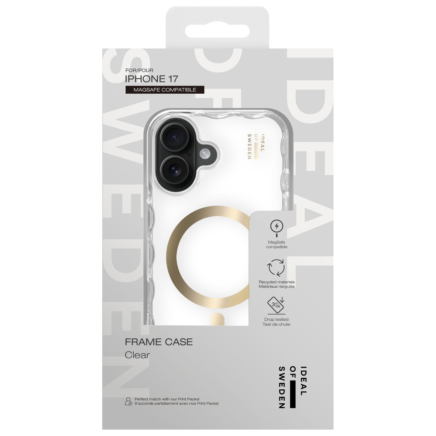 Ideal Of Sweden Frame Fitted Soft Shell Case with MagSafe for iPhone 17 - Clear