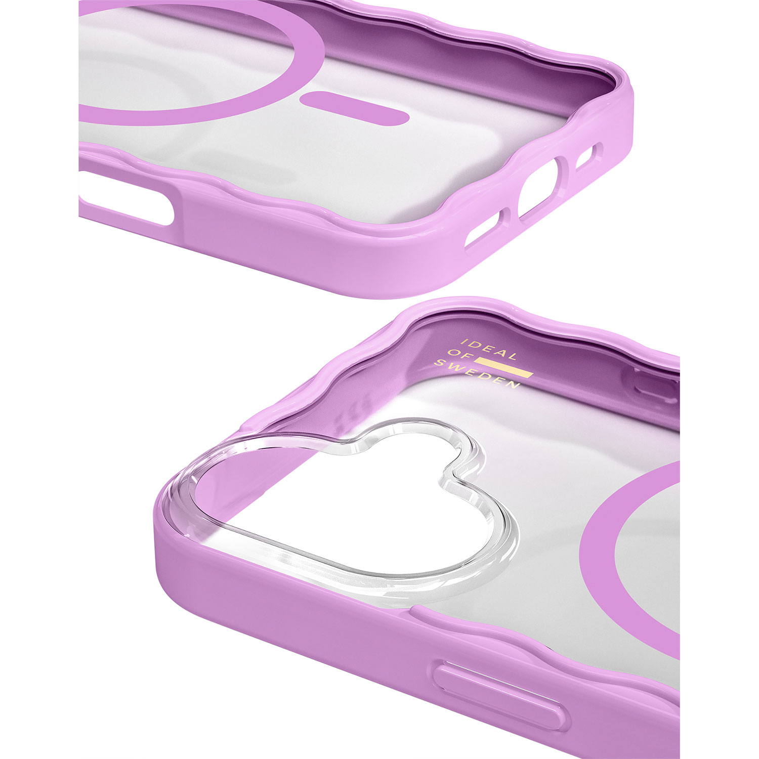 Ideal Of Sweden Frame Fitted Hard Shell Case with MagSafe for iPhone 17 - Pink/Clear