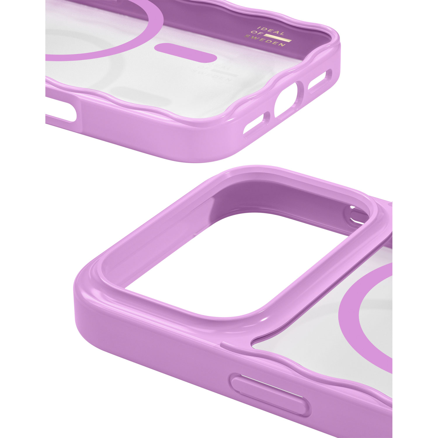 Ideal Of Sweden Frame Fitted Hard Shell Case with MagSafe for iPhone 17 Pro Max - Pink/Clear