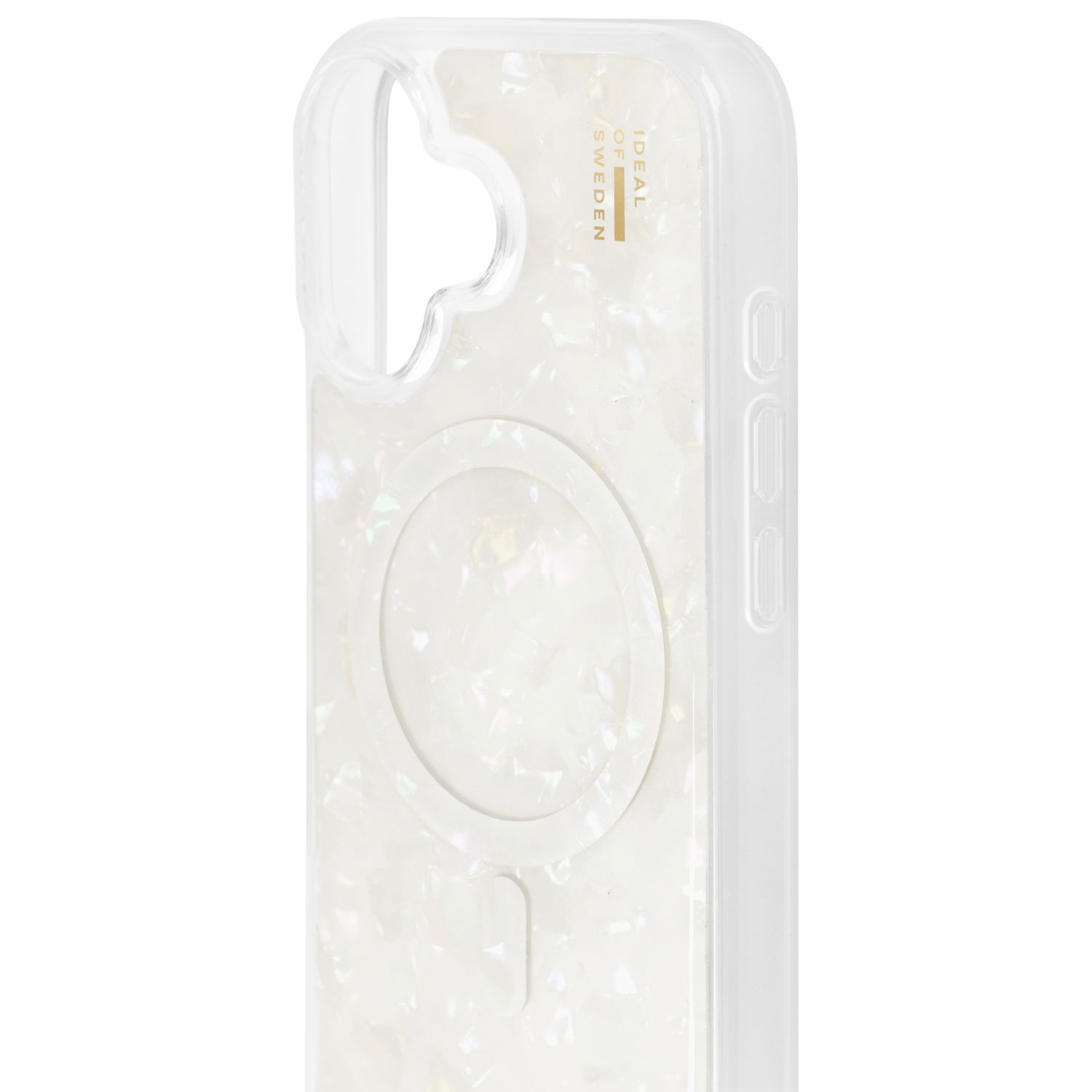 Ideal Of Sweden Pearlised Fitted Hard Shell Case with MagSafe for iPhone 17 - White