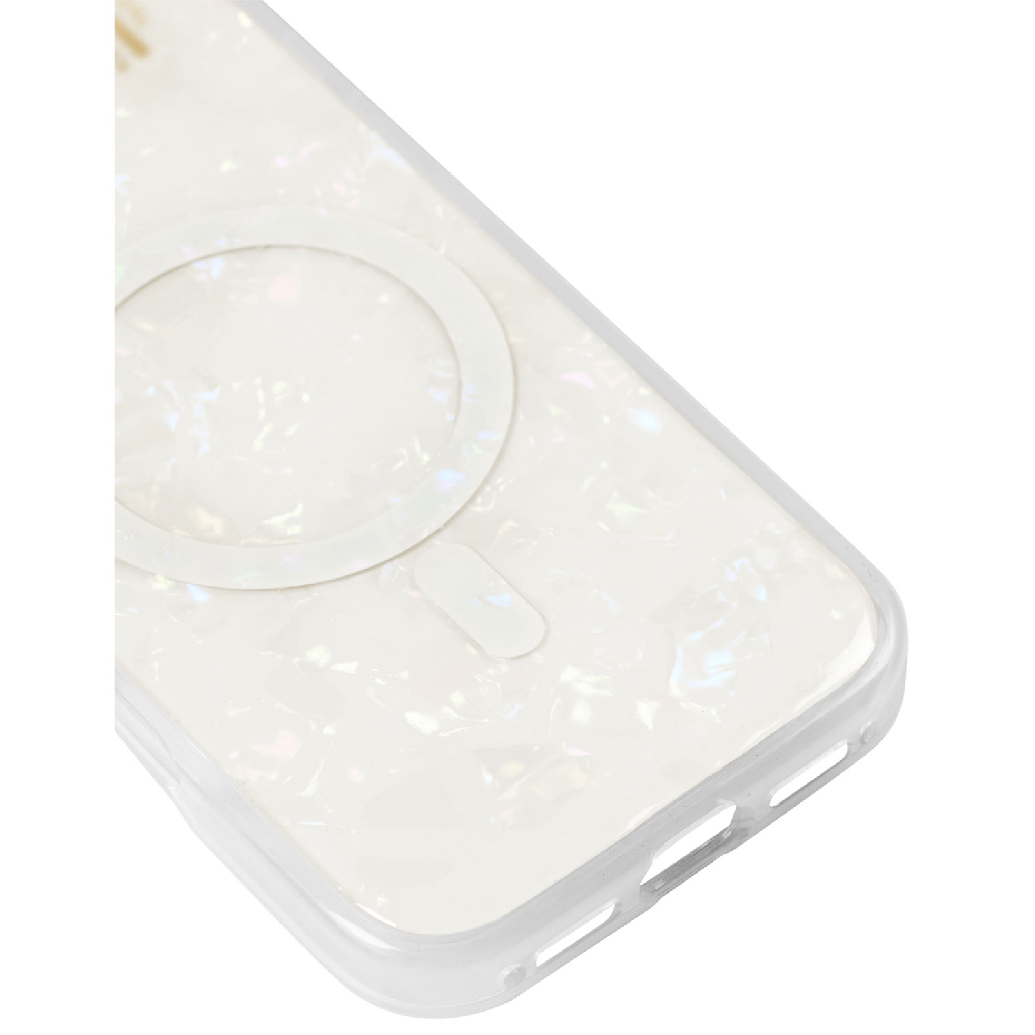 Ideal Of Sweden Pearlised Fitted Hard Shell Case with MagSafe for iPhone 17 - White