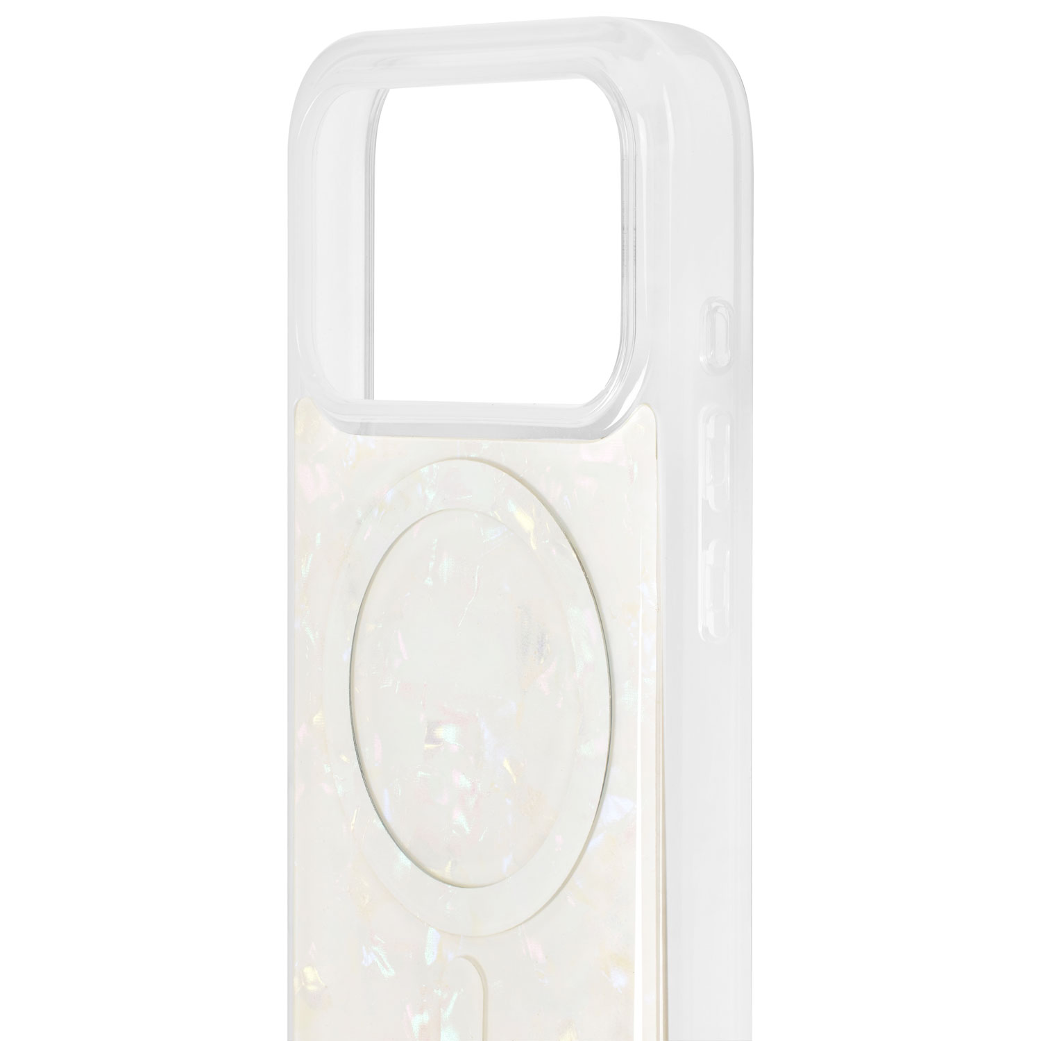 Ideal Of Sweden Pearlised Fitted Hard Shell Case with MagSafe for iPhone 17 Pro Max - White