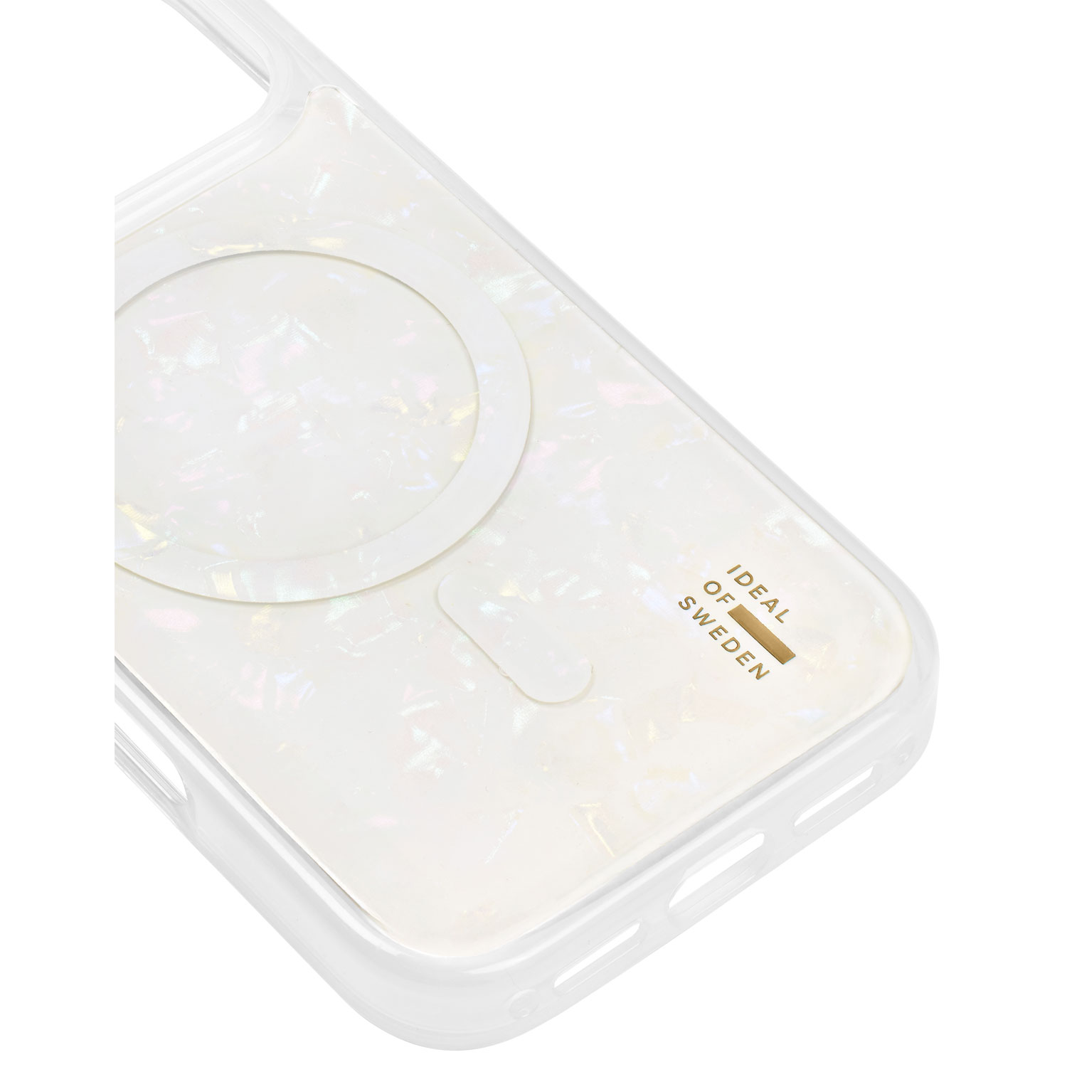 Ideal Of Sweden Pearlised Fitted Hard Shell Case with MagSafe for iPhone 17 Pro Max - White