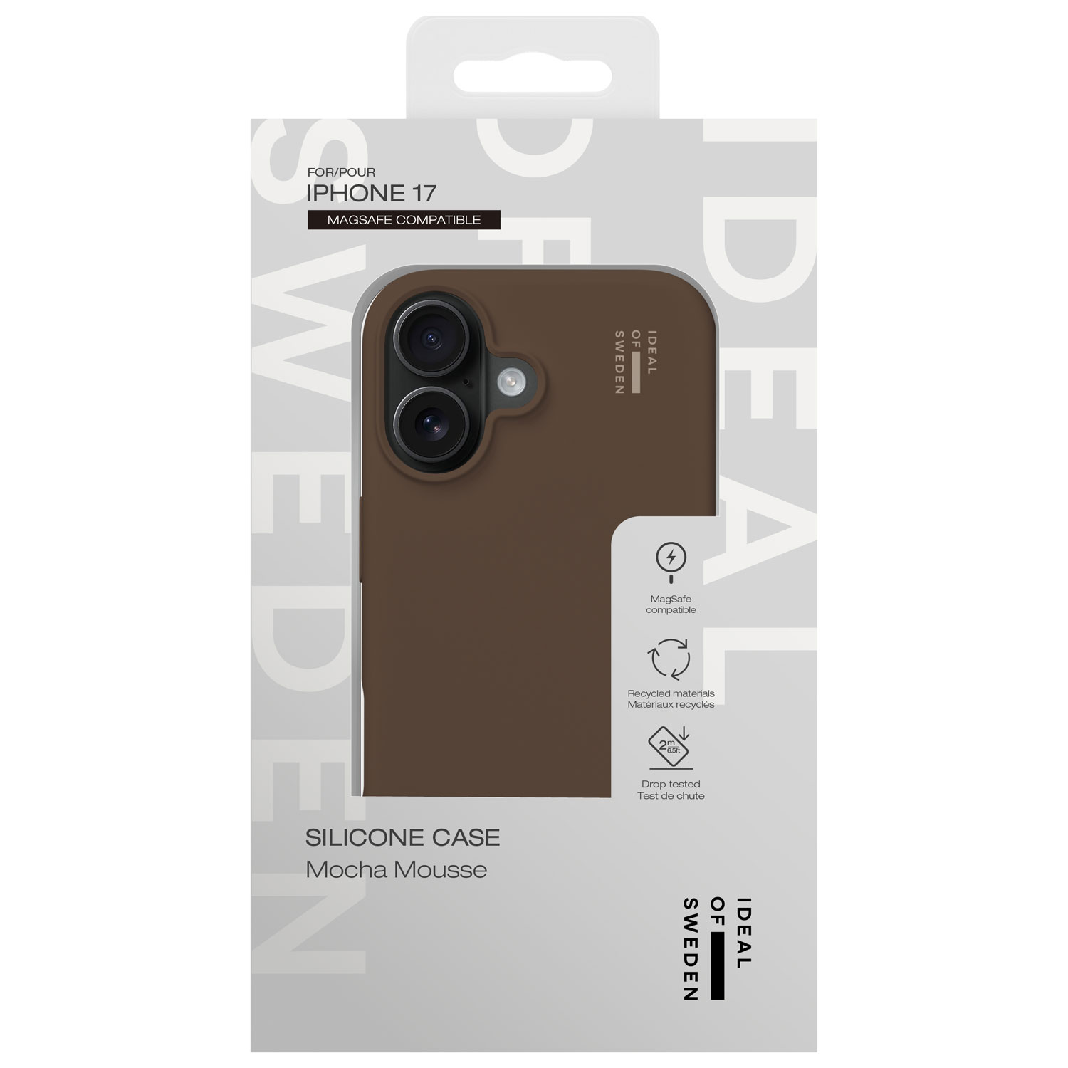 Ideal Of Sweden Silicone Fitted Soft Shell Case with MagSafe for iPhone 17 - Mocha Mousse