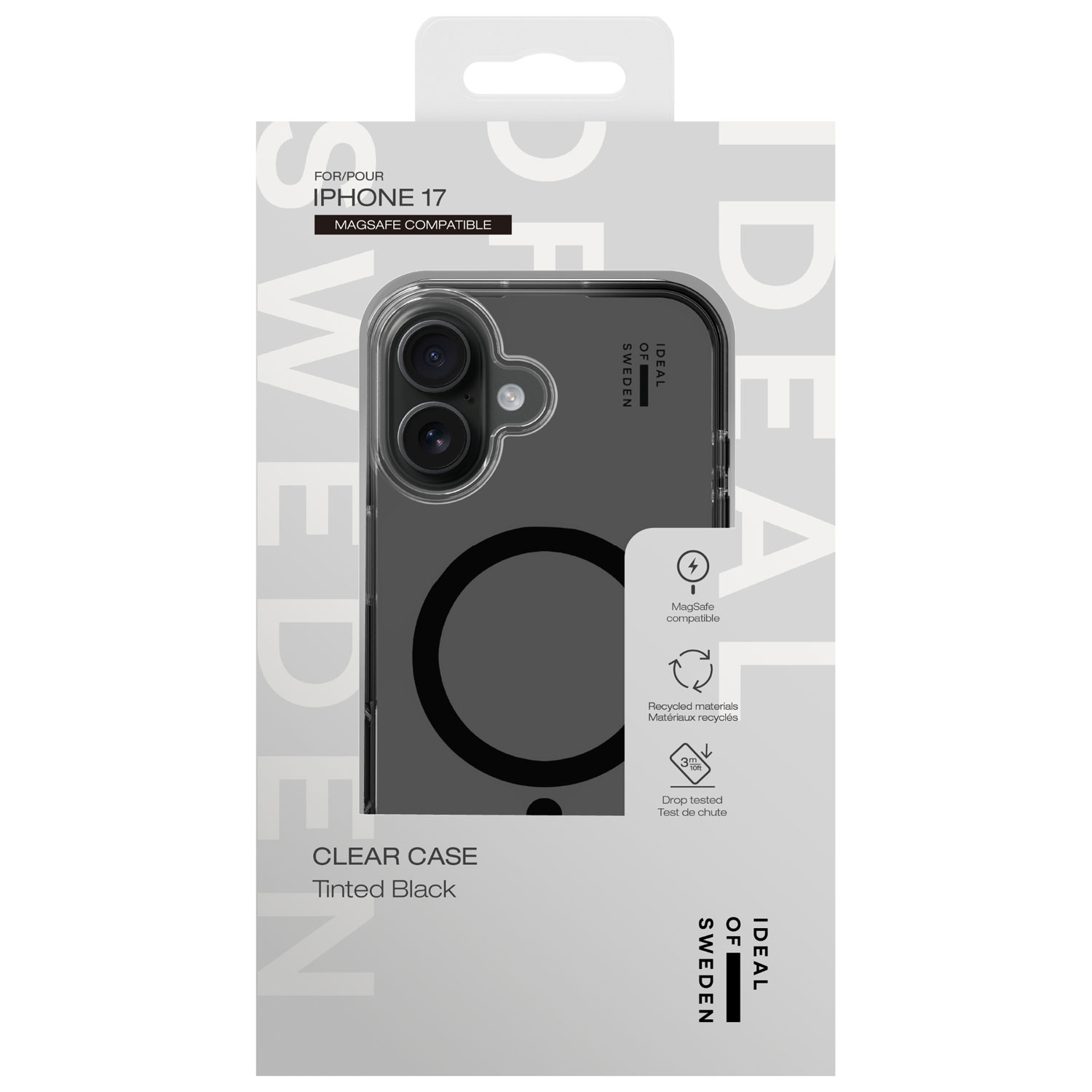 Ideal Of Sweden Clear Fitted Hard Shell Case with MagSafe for iPhone 17 - Tinted Black