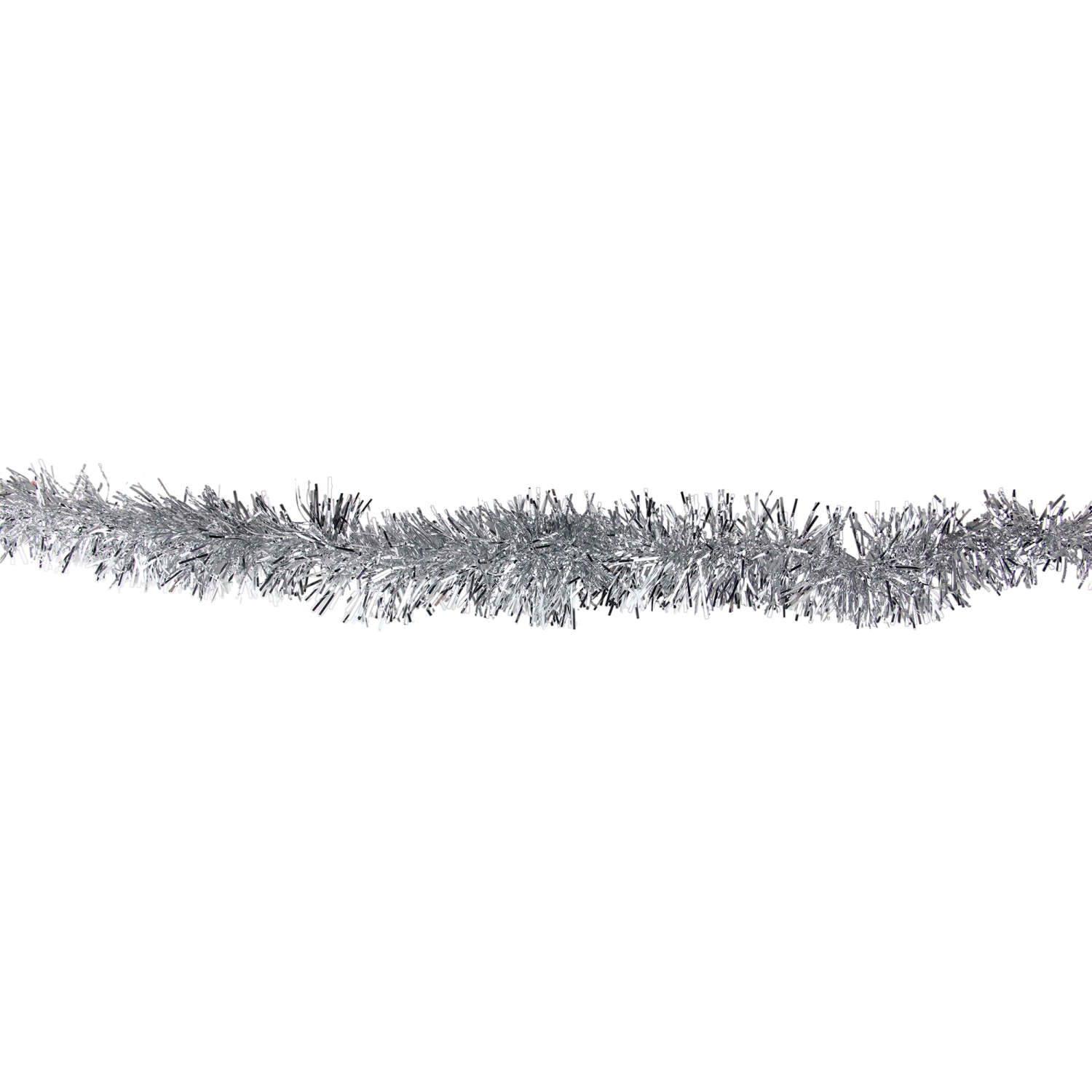 Artificial Shiny Tinsel Christmas Garland - 25' x 3" - Silver