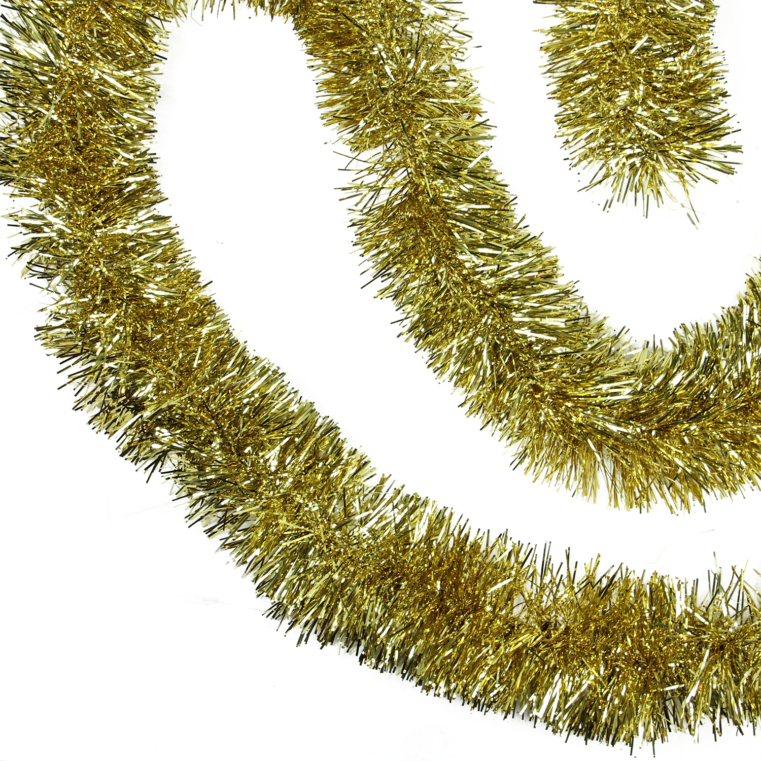 Shiny Tinsel Artificial Christmas Garland - 36' X 3" - Gold