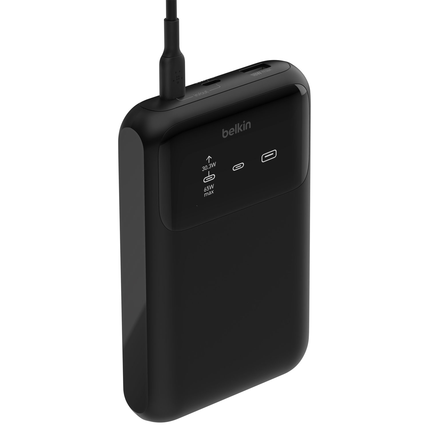 Chargeur portable à trois ports USB de 19 200 mAh BoostCharge Pro de Belkin - Noir