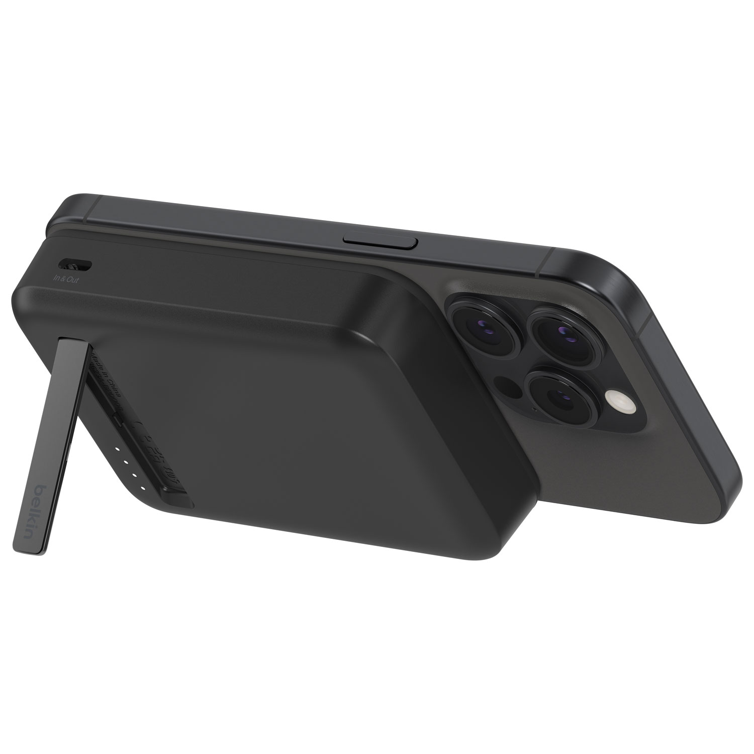 Chargeur portable magnétique de 10000 mAh BoostCharge Pro de Belkin avec chargeur Qi2 de 15 W et câble - Noir