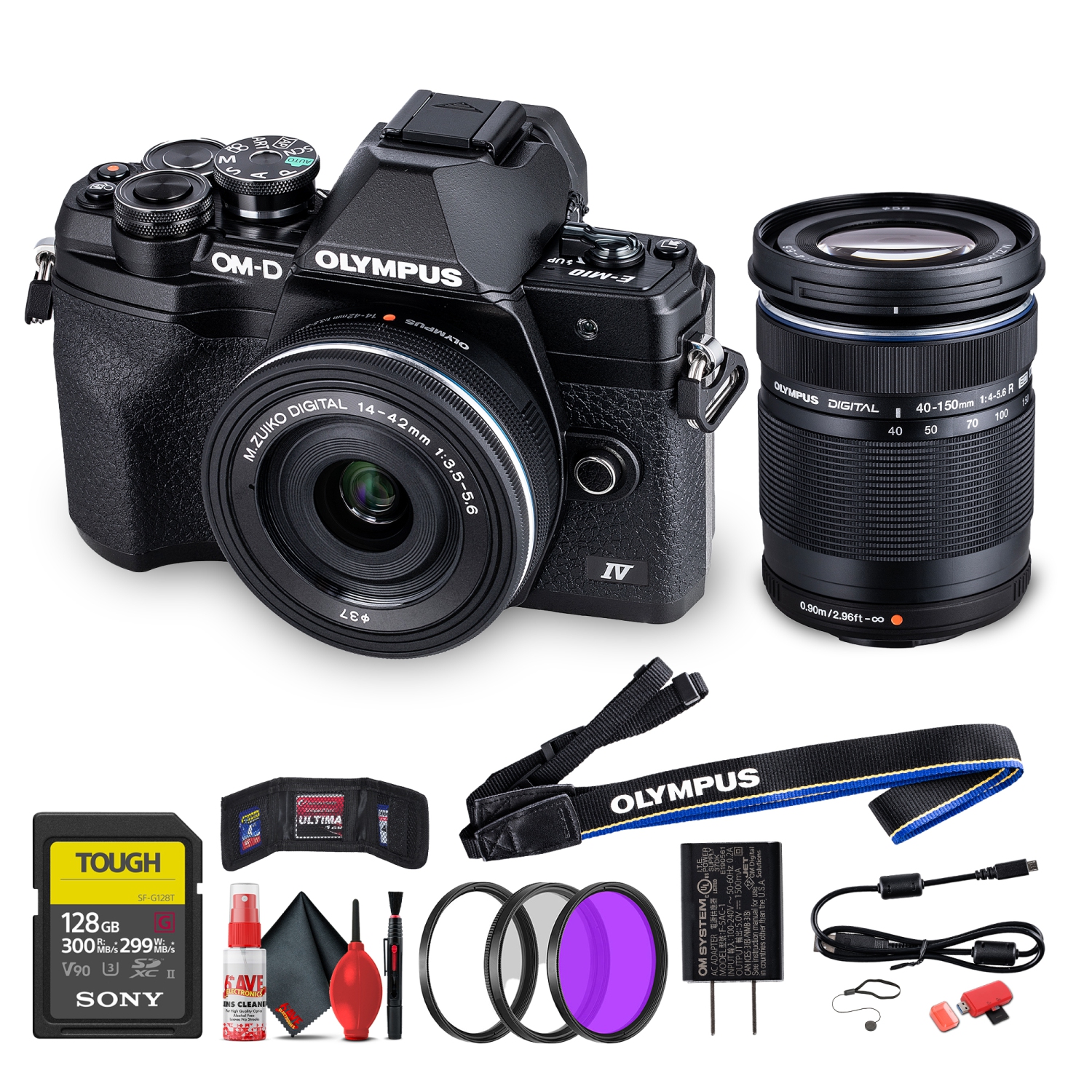 Appareil photo sans miroir OM-D E-M10 Mark IV d'Olympus avec objectif EZ 14-42&nbsp;mm