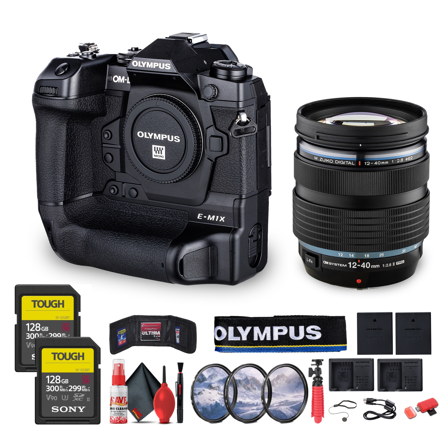 OM SYSTEM M.Zuiko Digital ED 12-40mm f/2.8 PRO II Lens Bundle
