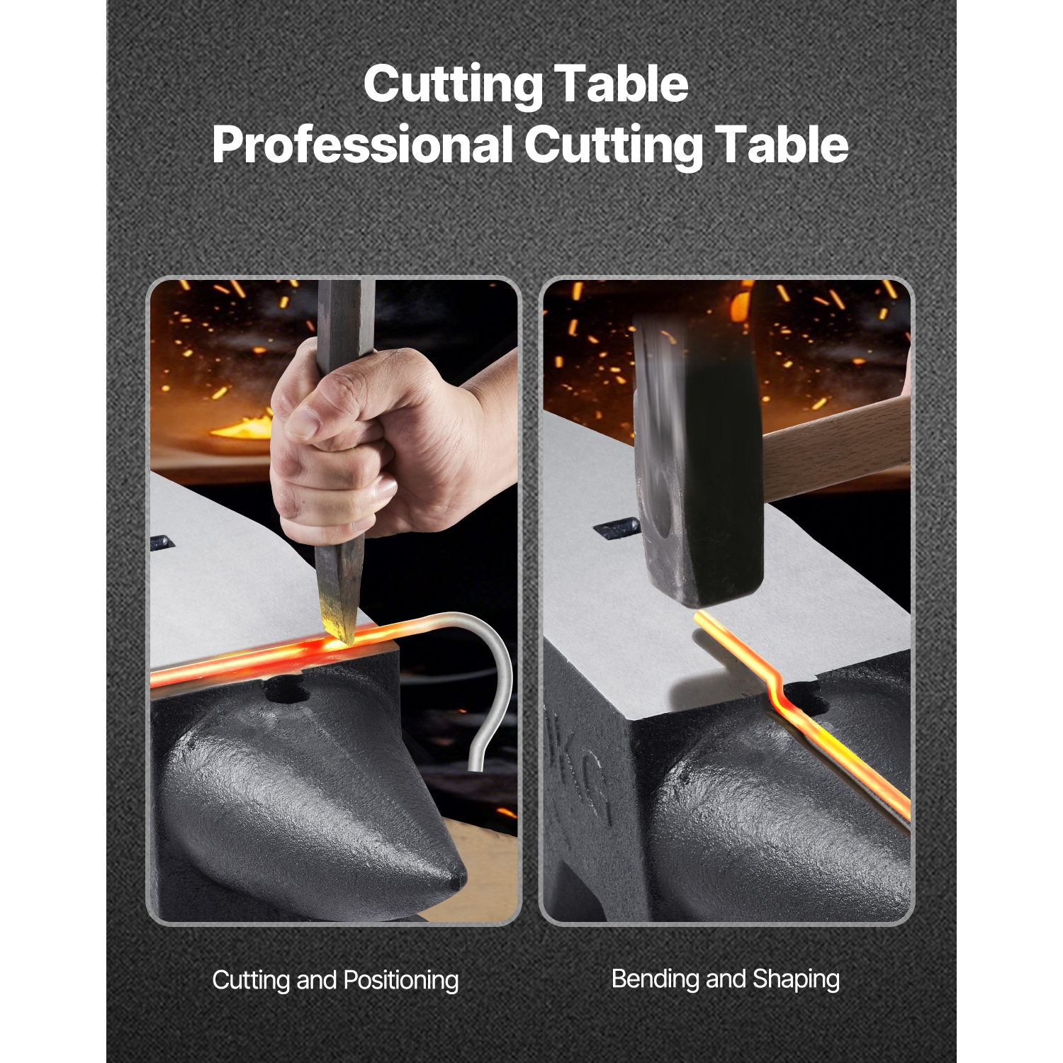 VEVOR 86 Lbs Cast Iron Anvil, Single Horn Anvil with Large Countertop and Stable Base, High Hardness Rugged Round Horn Anvil Blacksmith, for Bending,