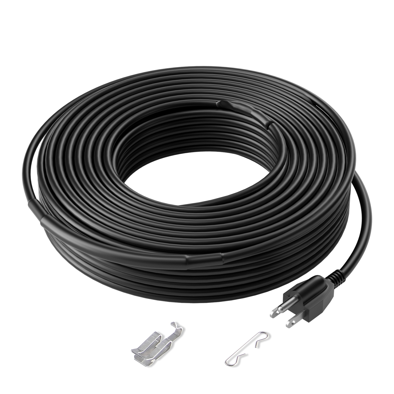 VEVOR 120FT 5W/FT Self-Regulating Pipe Heating Cable, Heat Tape for Pipes, Roof Snow Melting De-icing, Gutter and Pipe Freeze Protection