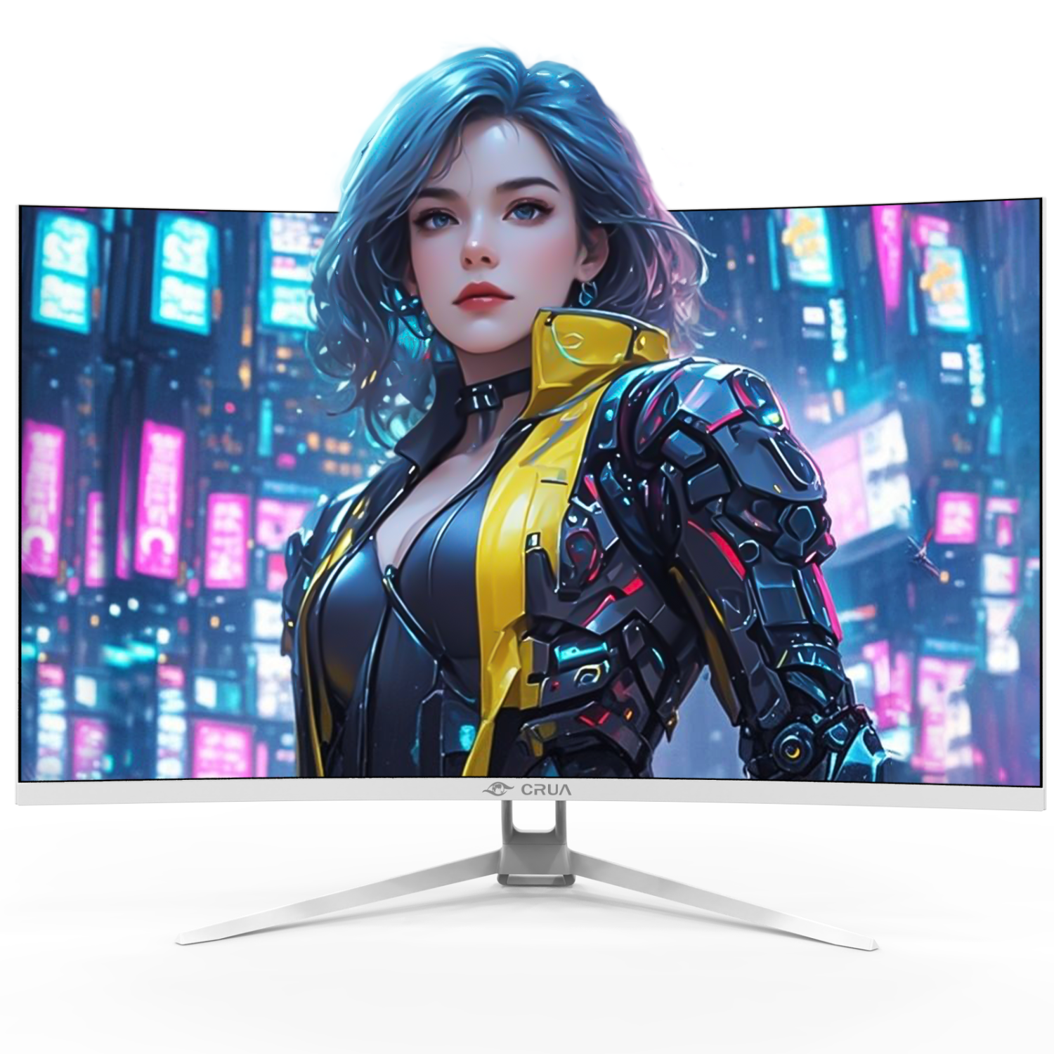 CRUA 32" 4K UHD 160Hz Curved Gaming Monitor, 1500R, VA Panel, 120% sRGB, FreeSync, HDMI 2.1 & DP 1.4, Built-in Speakers, RGB Lighting, Wall