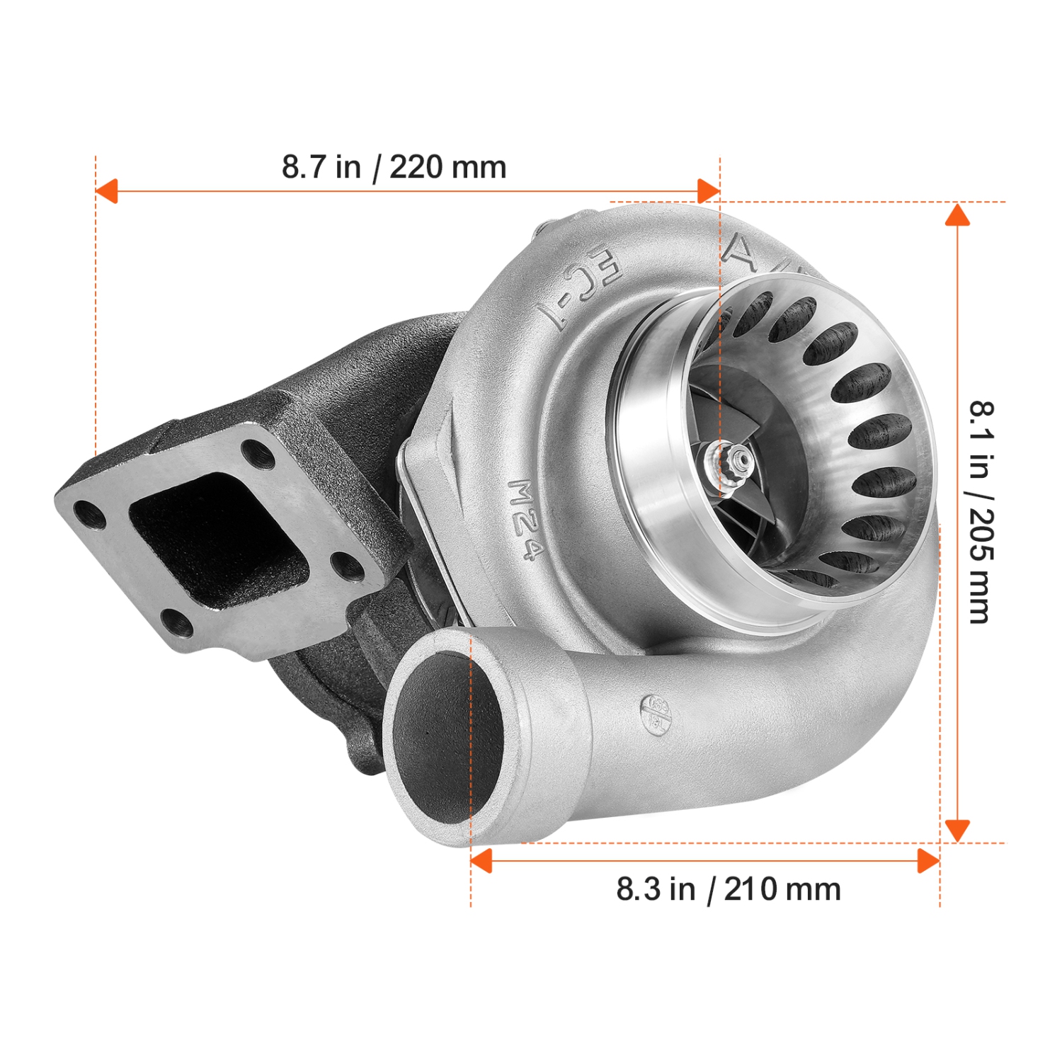 VEVOR Turbo Turbocharger with Gasket Kit, Turbo Charger Replacement for Car Engines, Compatible with 2.5L-6.0L Engine Displacements, Engine