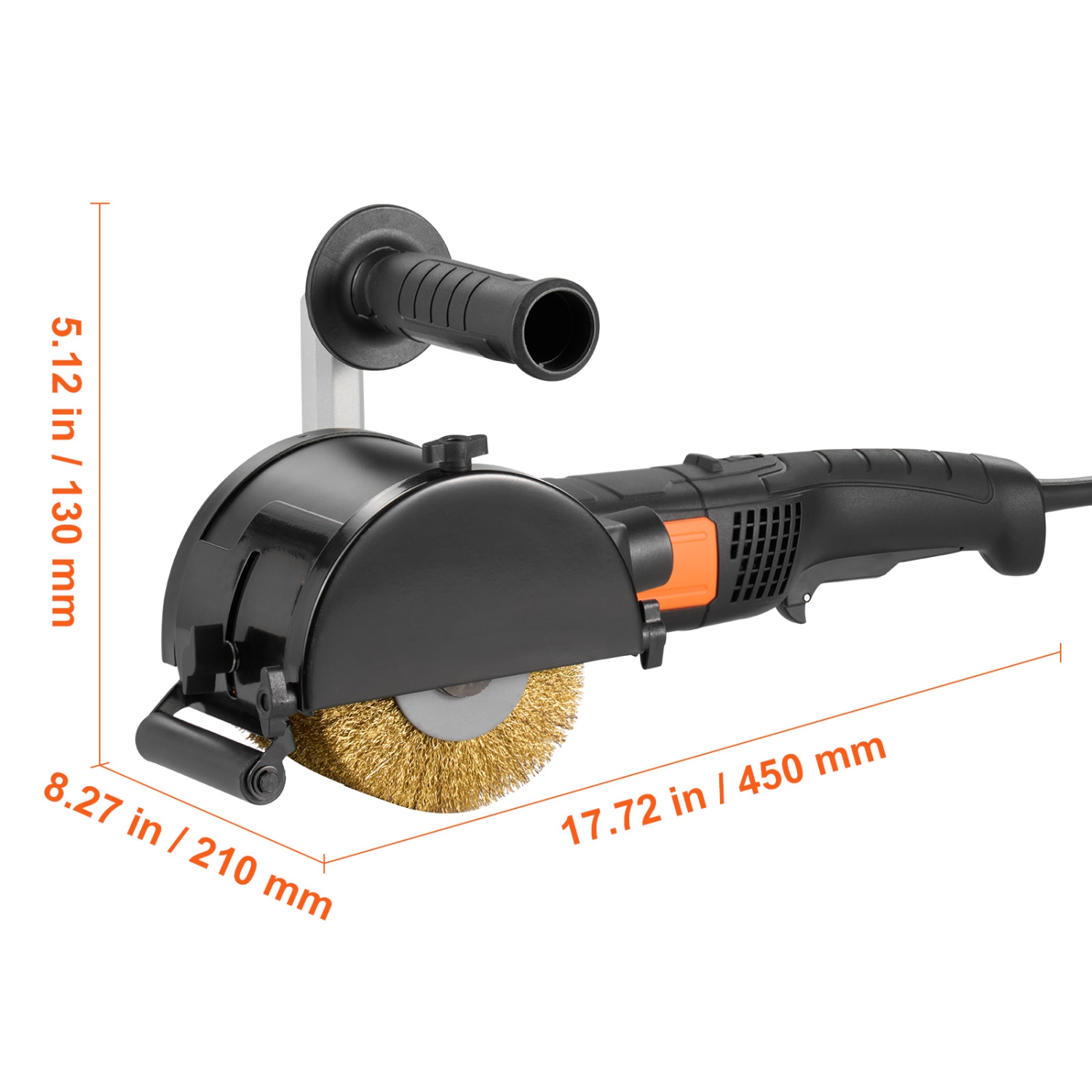 VEVOR 1300W Burnishing Polishing Machine, 6 Variable Speed Surface Conditioning Tool,Handheld Electric Metal Burnishing Machine with Steel Wire