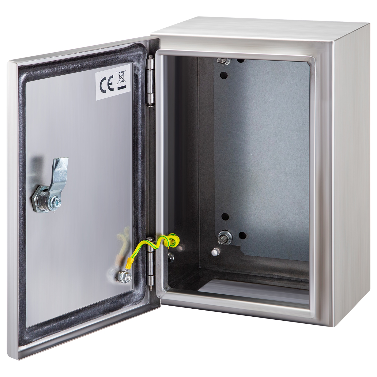 VEVOR 16" x 12" x 8" Steel Electrical Box Electrical Enclosure Box 304 Stainless Steel Electronic Equipment Enclosure Box IP65 Weatherproof