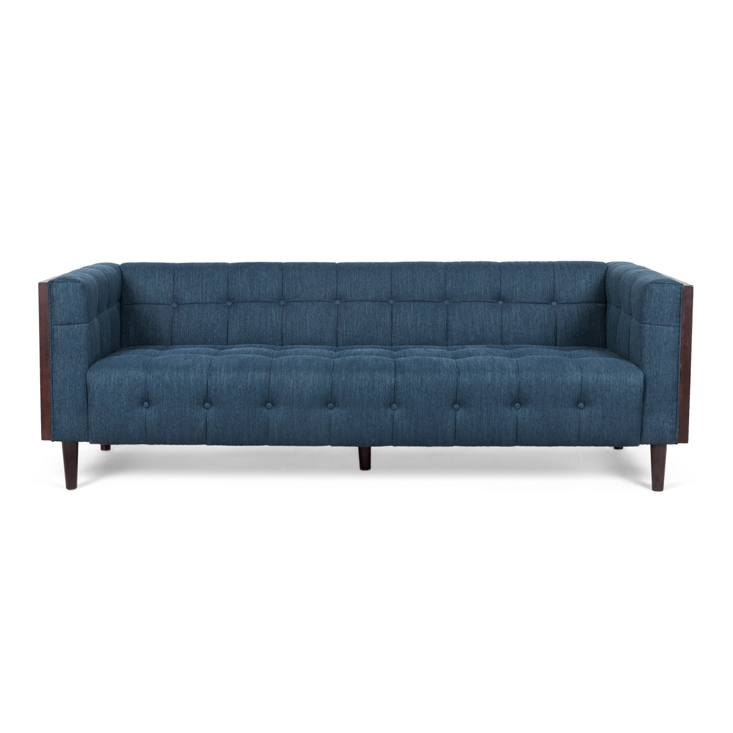 Fantasylab Modern 3-Seater Sofa Comfy Upholstered Couch with Extra Deep Seats