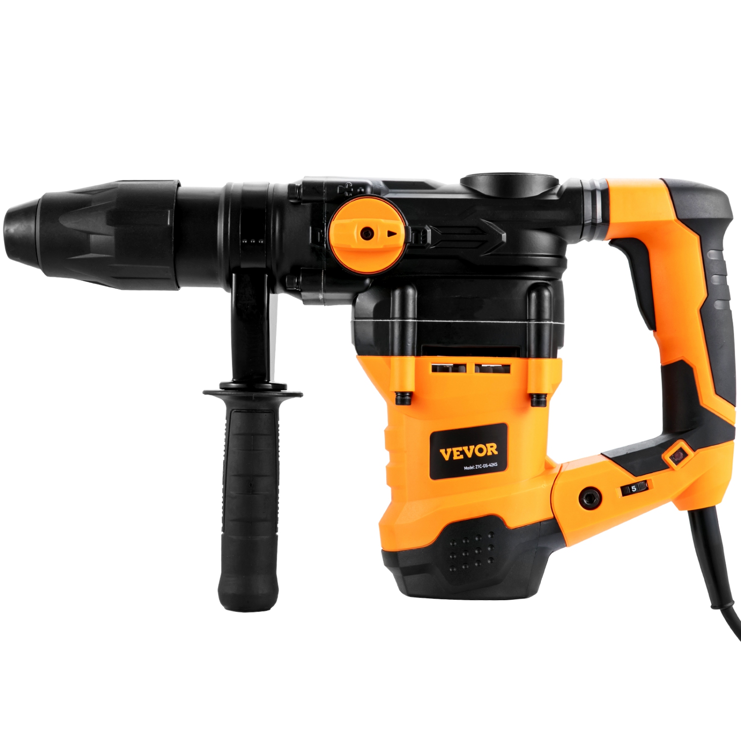 VEVOR 1-9/16 Inch SDS-Max Rotary Hammer Drill, 13Amp Corded Drills, Heavy Duty Chipping Hammers with Vibration Control & Safety Clutch, Electric
