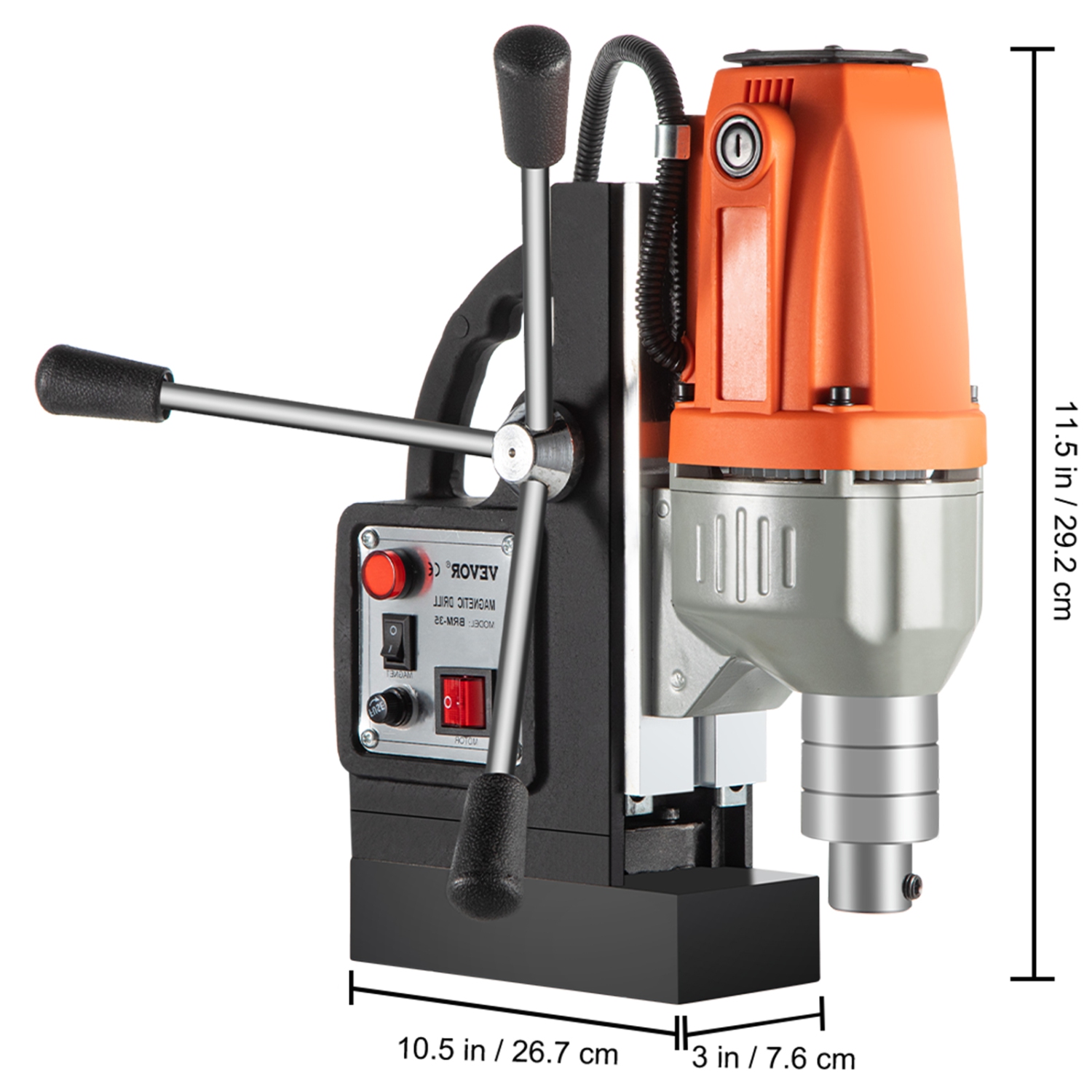 Perceuse magnétique VEVOR 980&nbsp;W, perceuse à métaux haute puissance 680 tr/min, perceuse à métaux multifonction 35&nbsp;mm pour perçage et