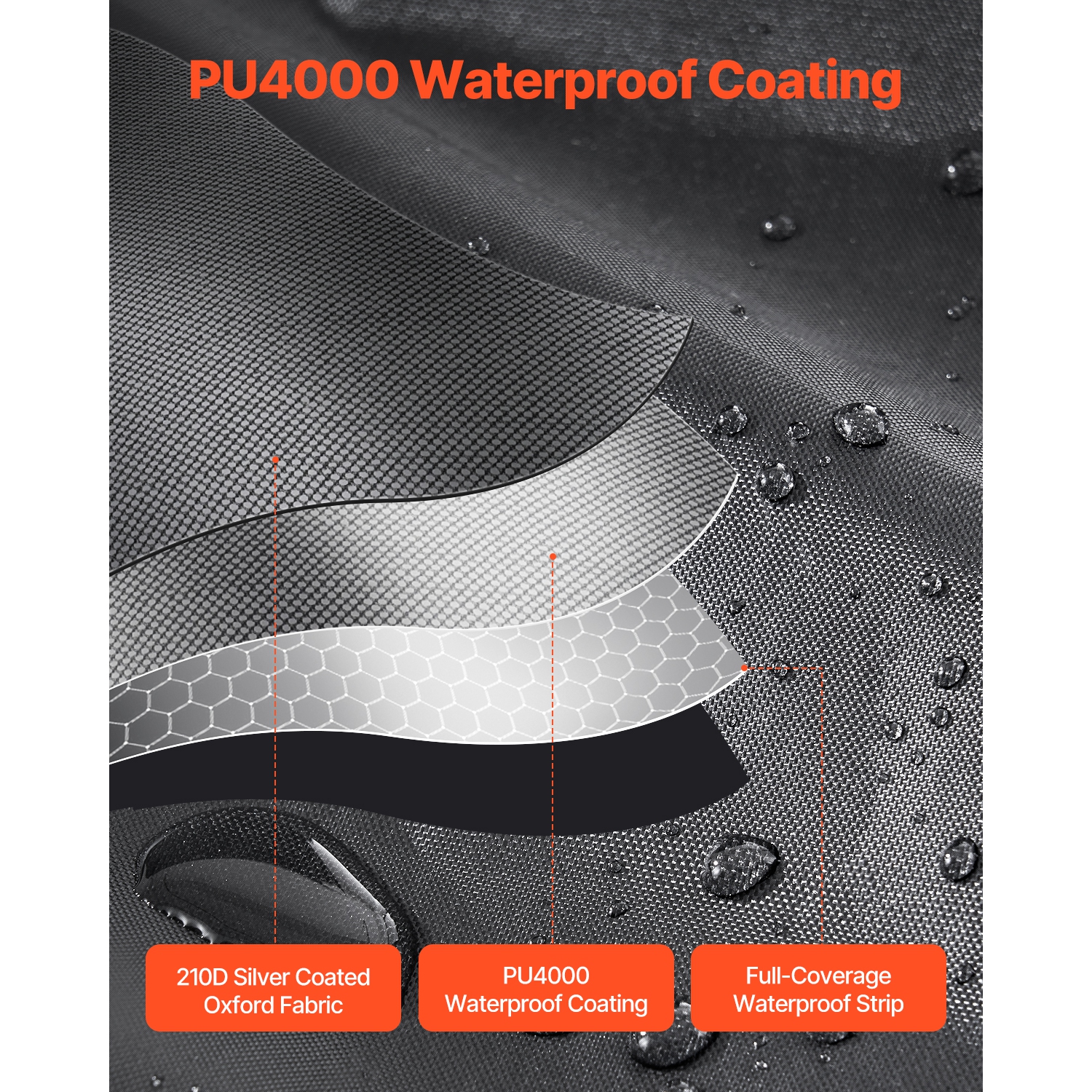 VEVOR 4 to 5 Bikes Storage Tent, Outdoor Spacious Bike Storage Tent with Ventilated Window, Waterproof Fan-Shaped Bike Tent with High Strength