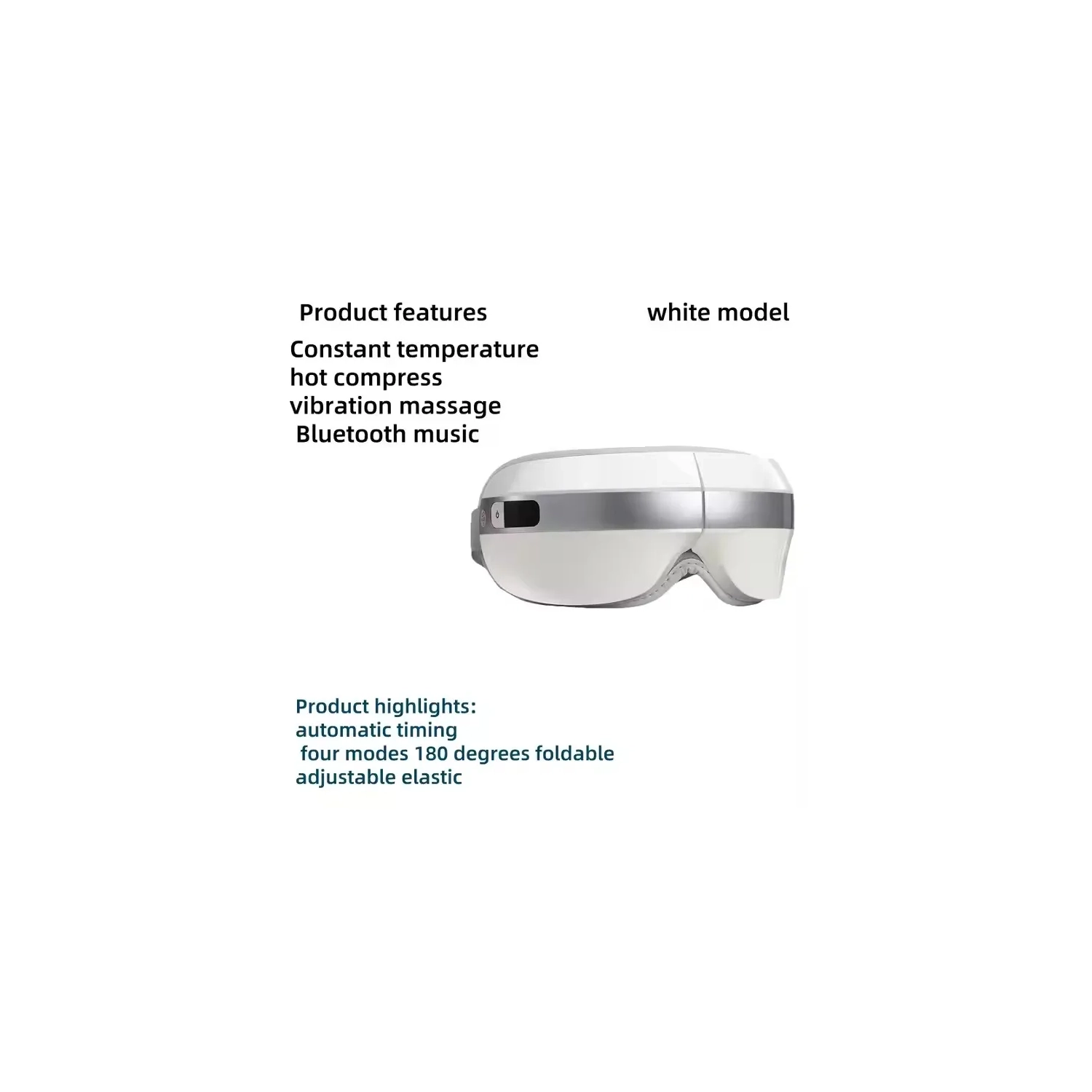 Eye protector, eye massager, heating airbag, folding eye protector, eye soothing smart massage eye mask - E6, hot compress + vibration + airbag +