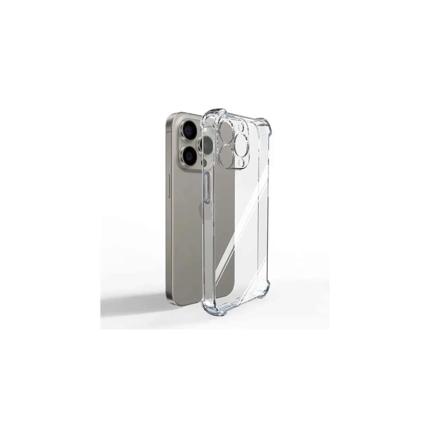 Étui antichoc souple transparent Luxury Noble pour iPhone 16 Plus - Transparent