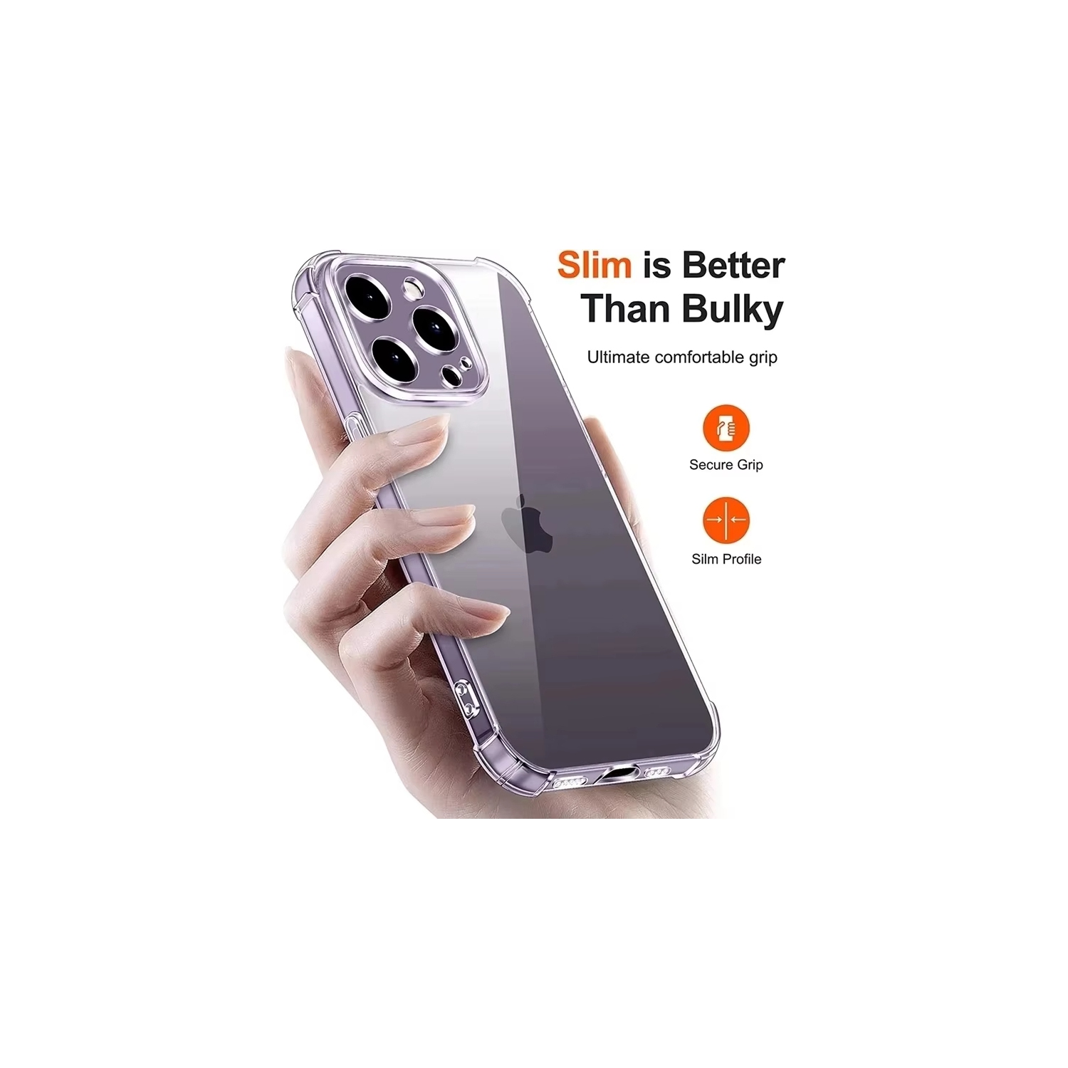 Étui antichoc souple transparent Luxury Noble pour iPhone 16 Plus - Transparent