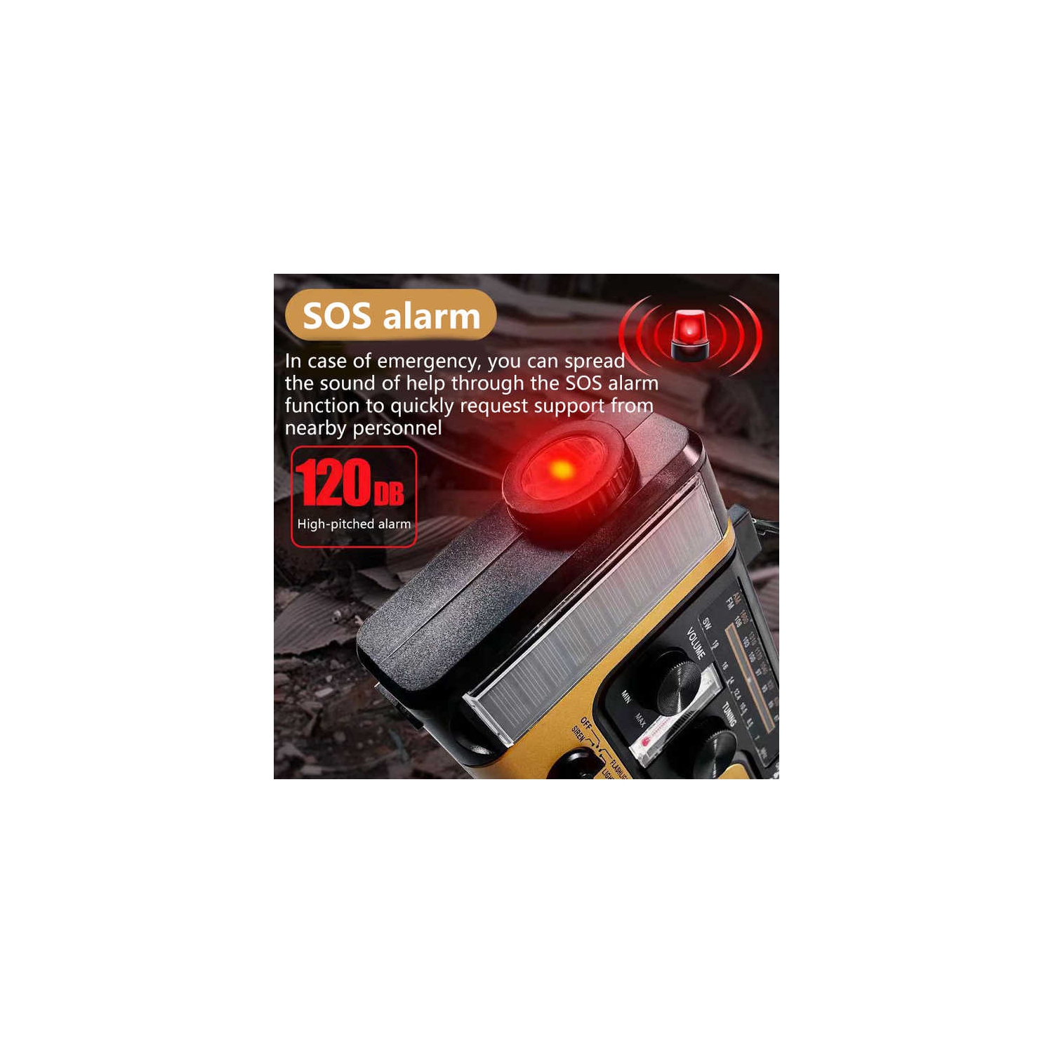 Chargeur solaire multifonctionnel à manivelle pour téléphone mobile recharge radio d'urgence éclairage prévention des catastrophes d'urgence