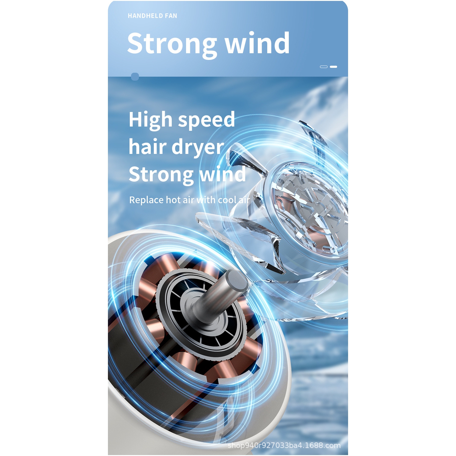 2025 new handheld portable cool cooling fan desktop semiconductor turbine high-speed mini fan bladeless design cooler-white small air gun