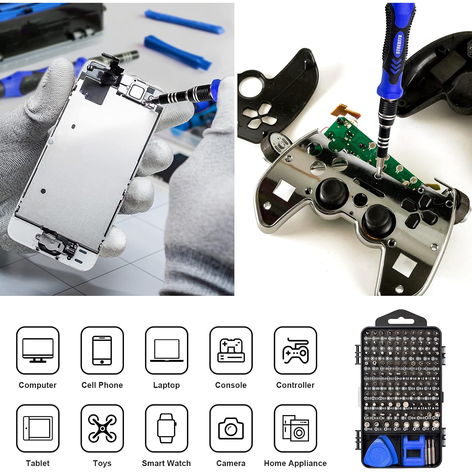 115 in 1 watch computer mobile phone disassembly and repair hardware tools screwdriver combination set manual magnetic repair tool set computer,