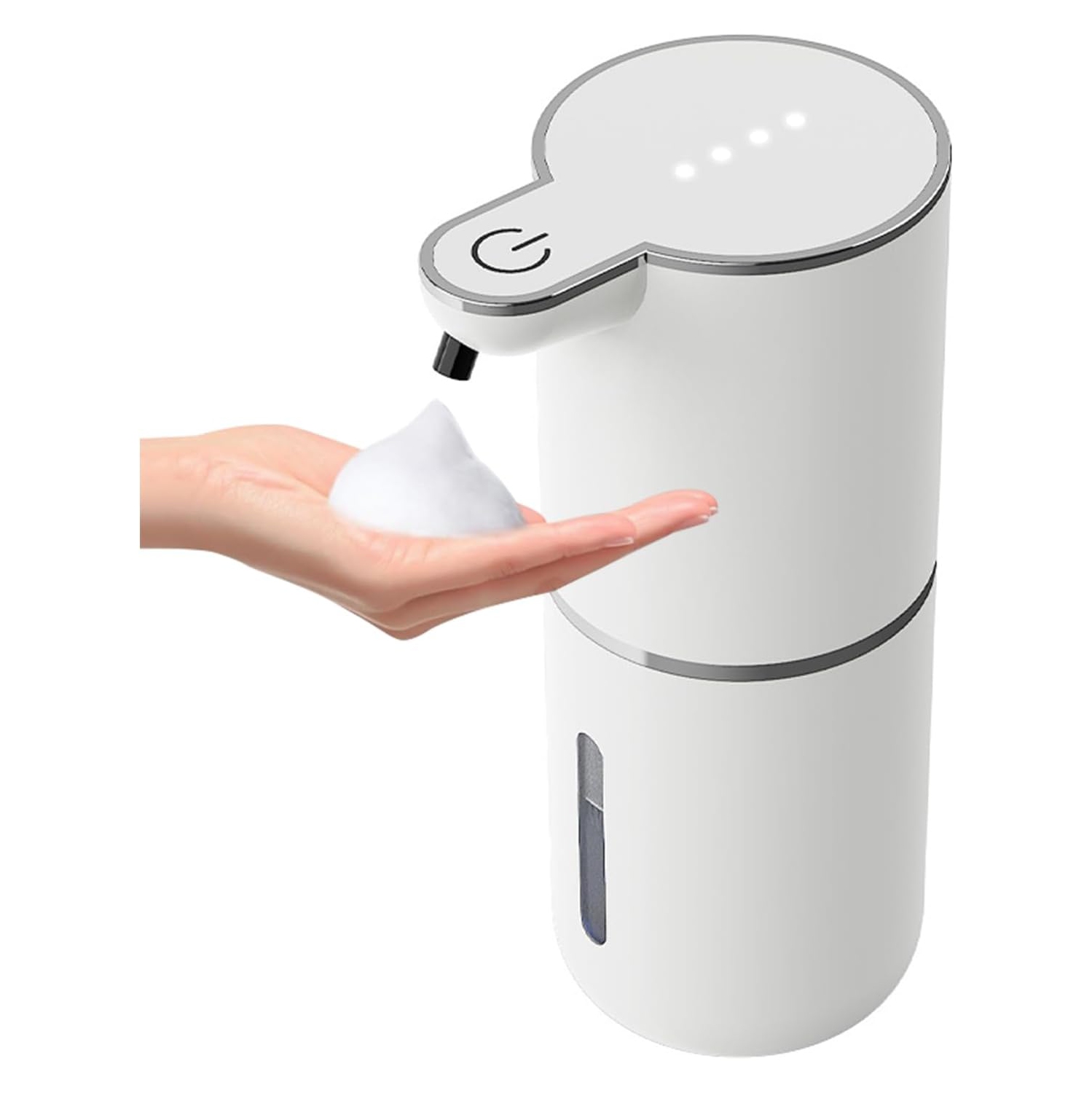 Distributeur de savon pour les mains Distributeur automatique de mousse de volume à 4 niveaux 400&nbsp;ml Distributeur automatique sans contact fixé