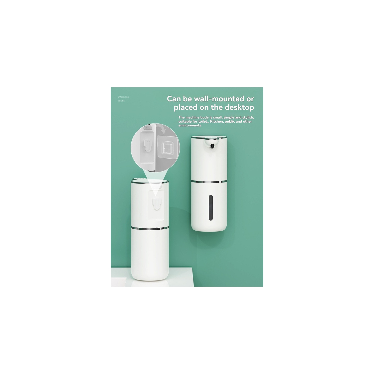 Soap dispenser hand soap automatic foam spray volume 4-level adjustment 400 ml wall-mounted non-contact automatic dispenser IPX5 waterproof