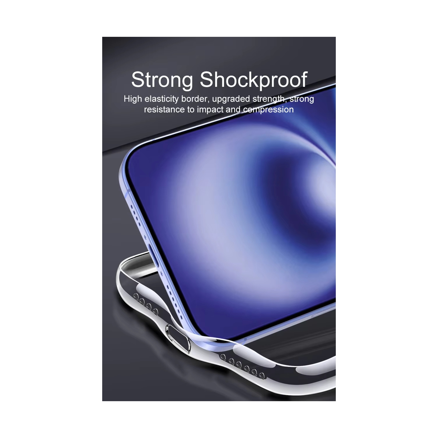 Étui souple transparent antichoc Luxury Noble pour iPhone 16e - Transparent