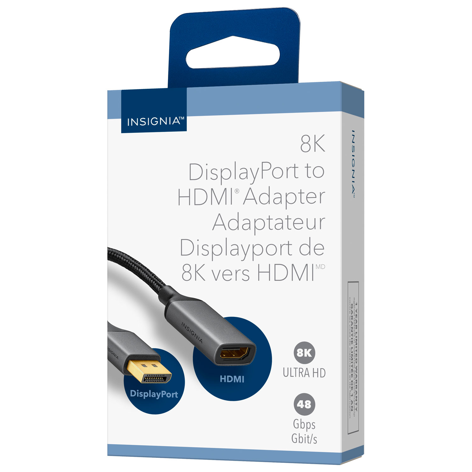 Adaptateur 8K DisplayPort 1.4 à HDMI 2.1 d'Insignia - Exclusivité Best Buy