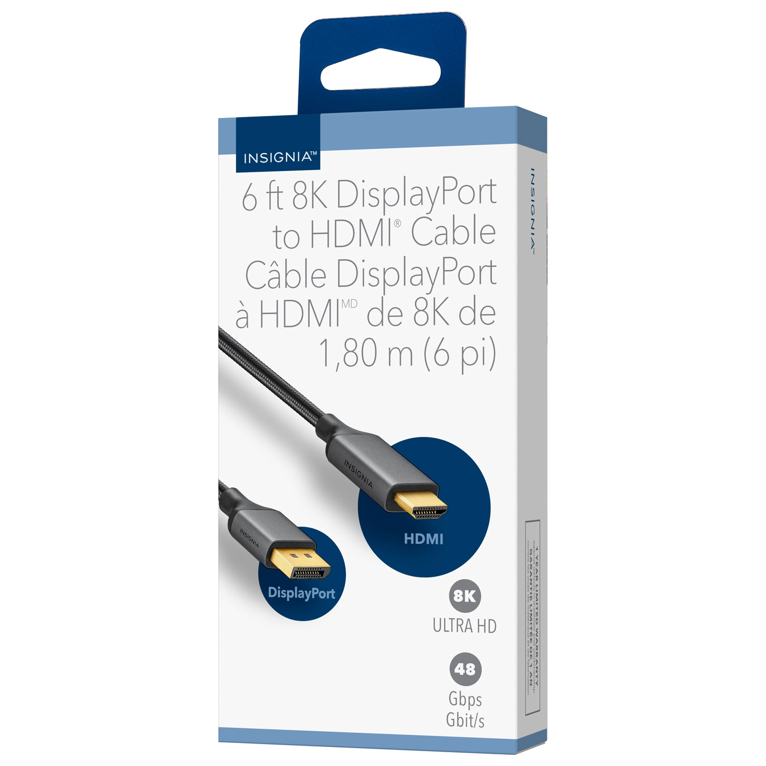 Câble DisplayPort 1.4 à HDMI Ultra HD 8K de 1,83 m d'Insignia - Exclusivité Best Buy