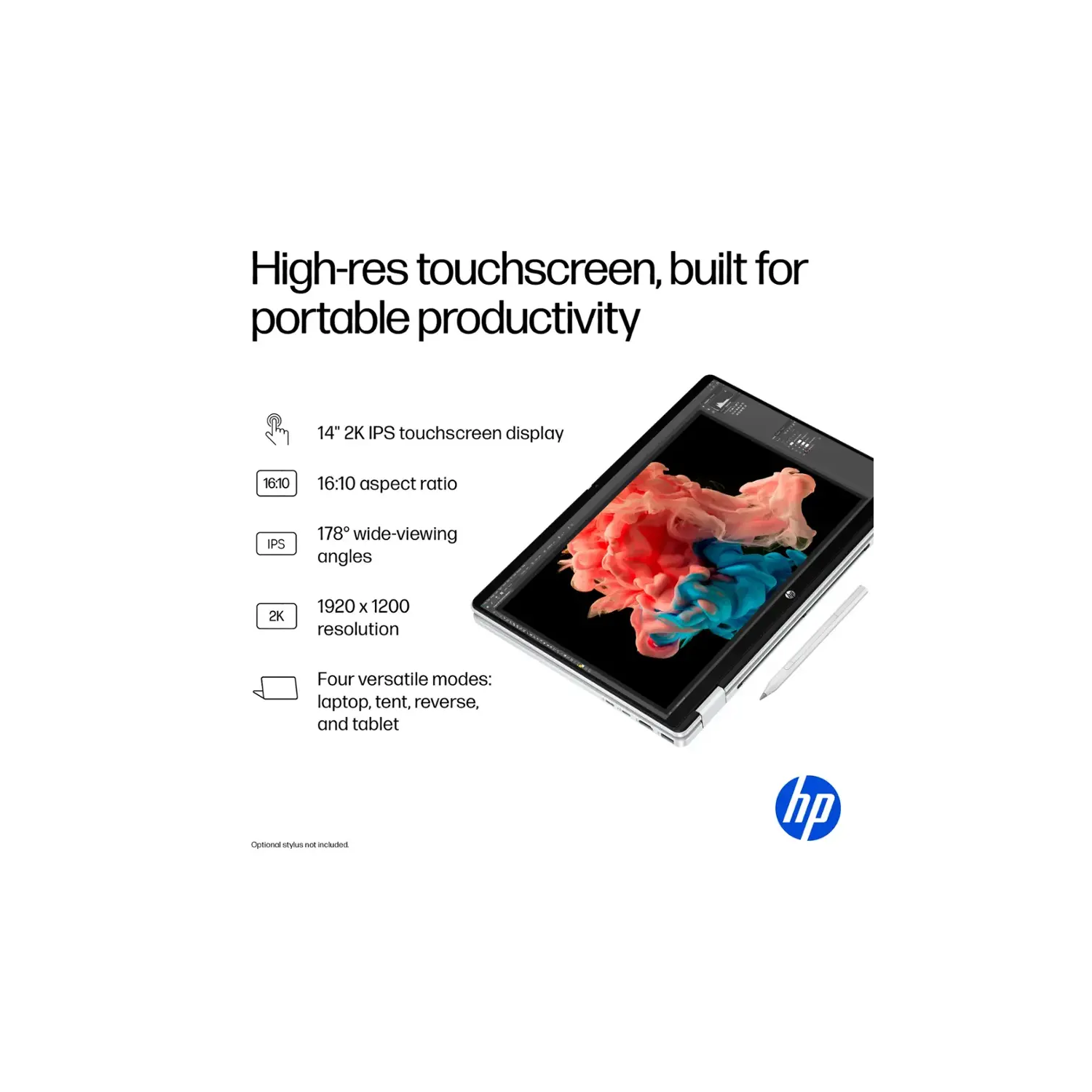 HP OmniBook 5 Flip 2-in-1 14" 2K IPS TouchScreen Laptop, Intel Core 7, 16GB LPDDR5 2TB SSD, AI Copilot, Long Battery Life, Wi-Fi 6E, Win 11 Home,